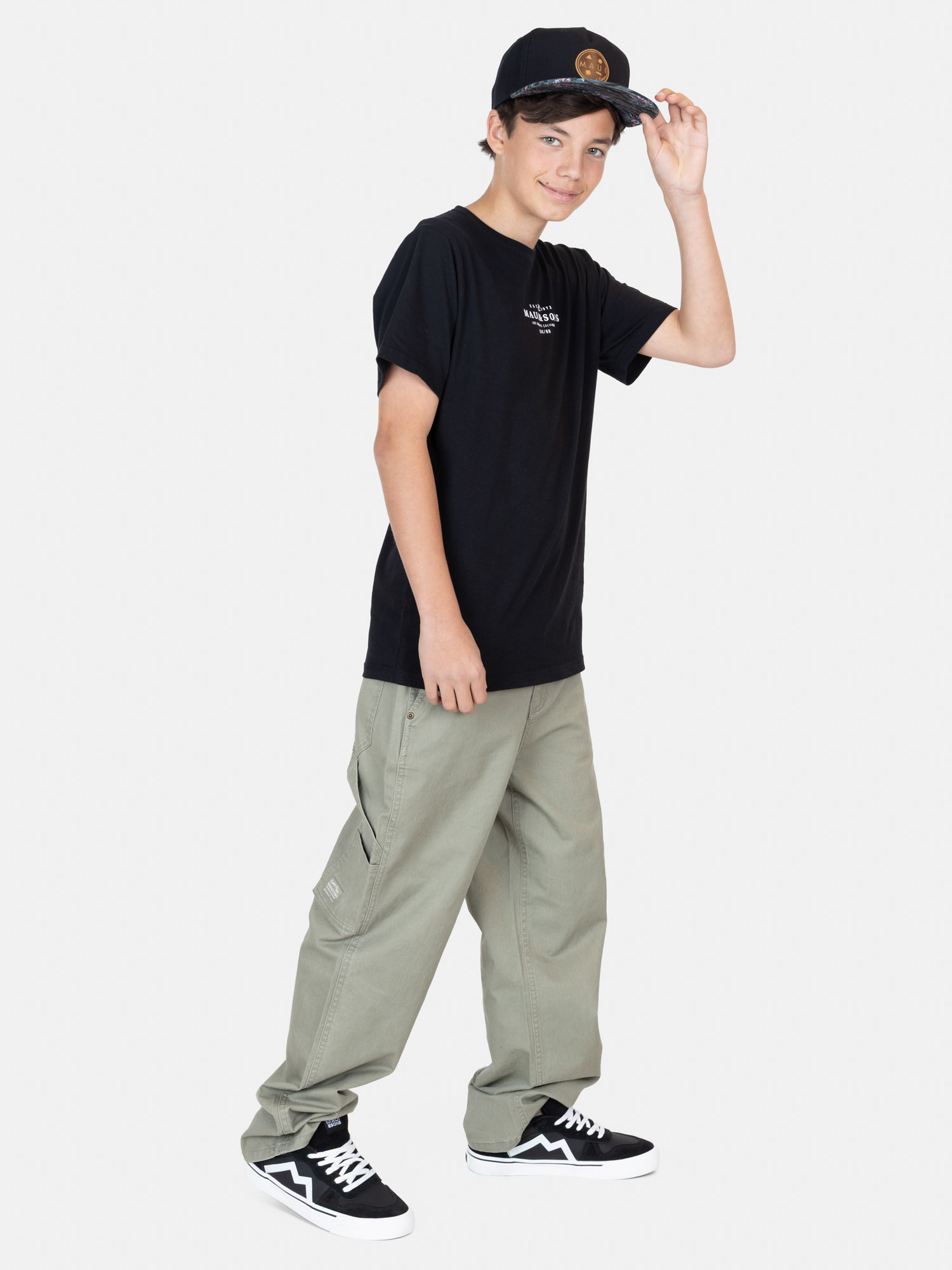 POLERA MC EN COLOR NEGRO INFANTIL MAUI AND SONS - 4