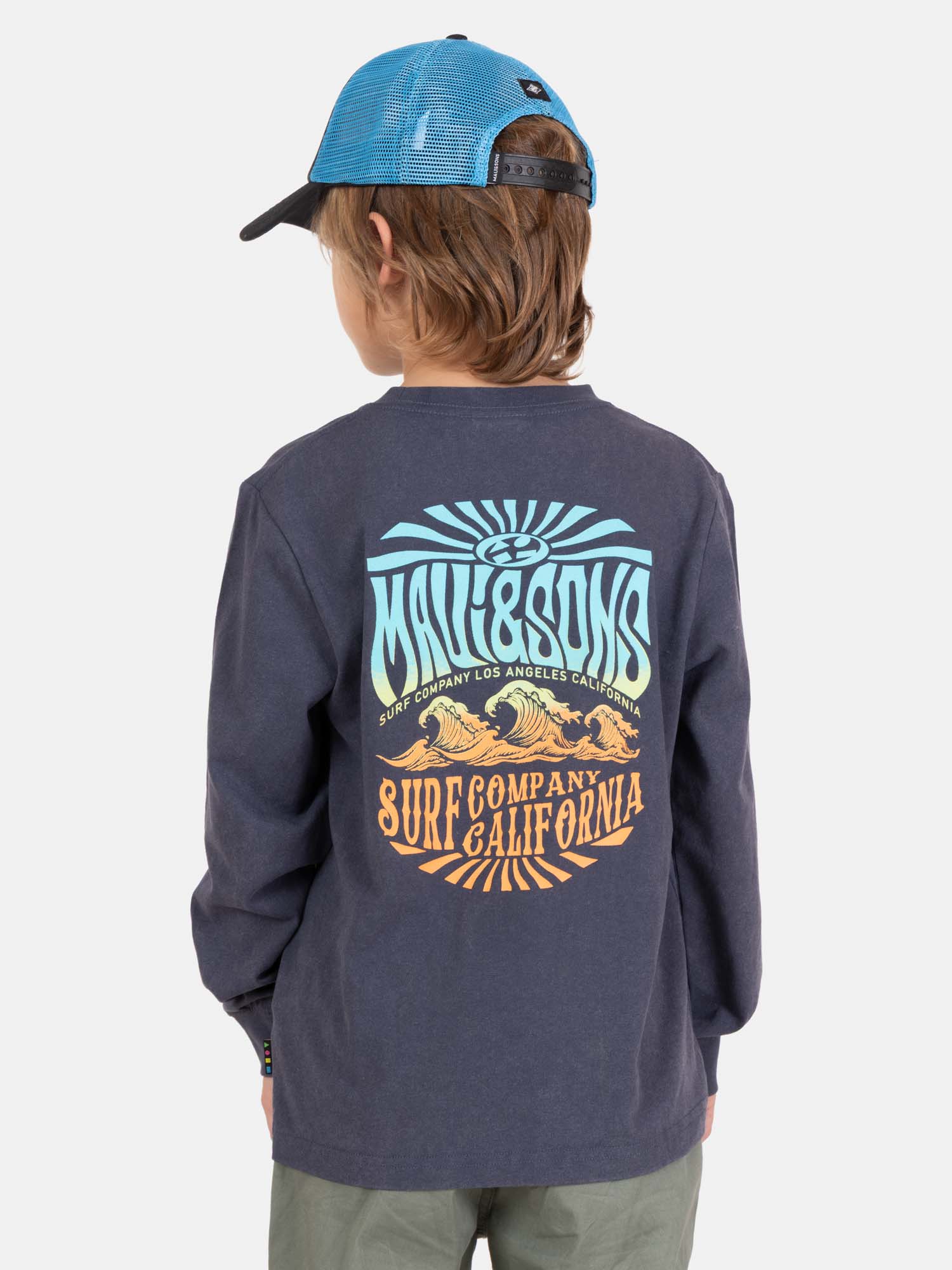 POLERA SPLASHY ML AZUL INFANTIL MAUI AND SONS - 2