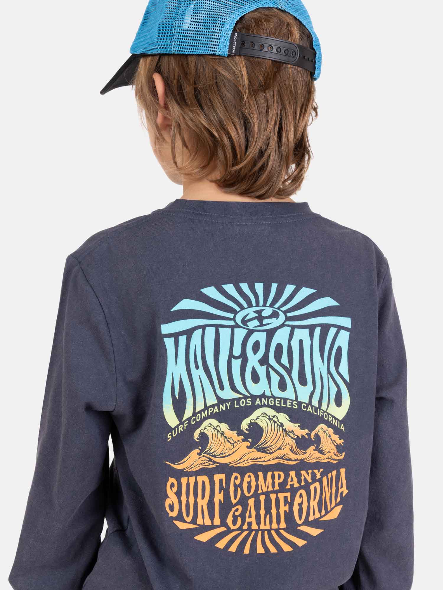 POLERA SPLASHY ML AZUL INFANTIL MAUI AND SONS - 3