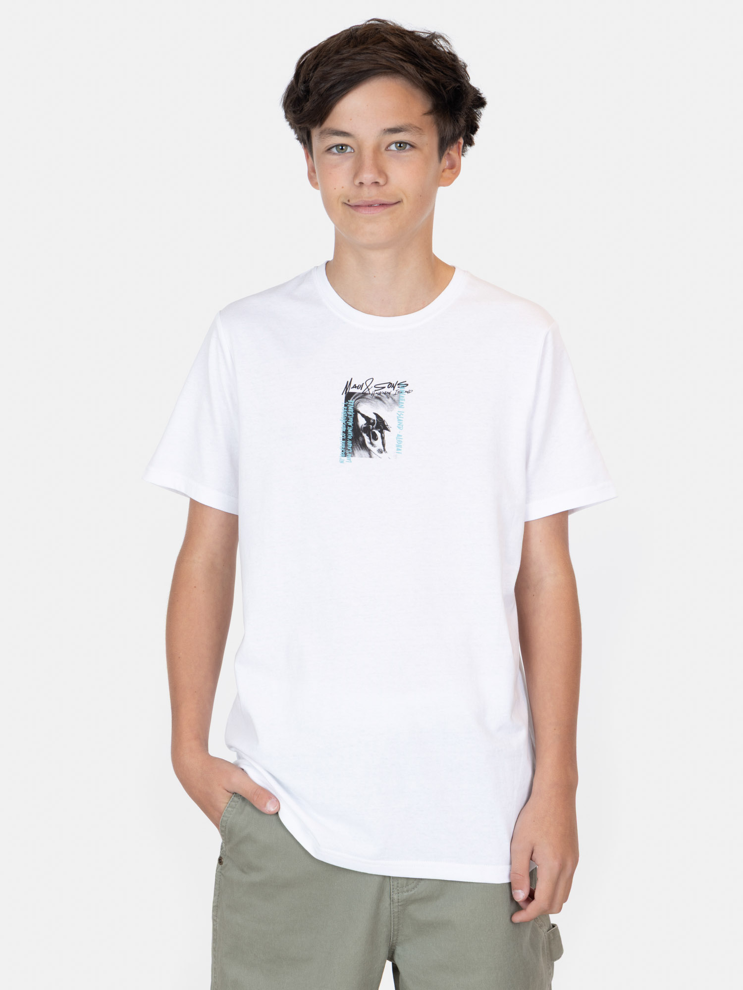 POLERA MC SOLRISE BLANCO INFANTIL MAUI AND SONS - 1