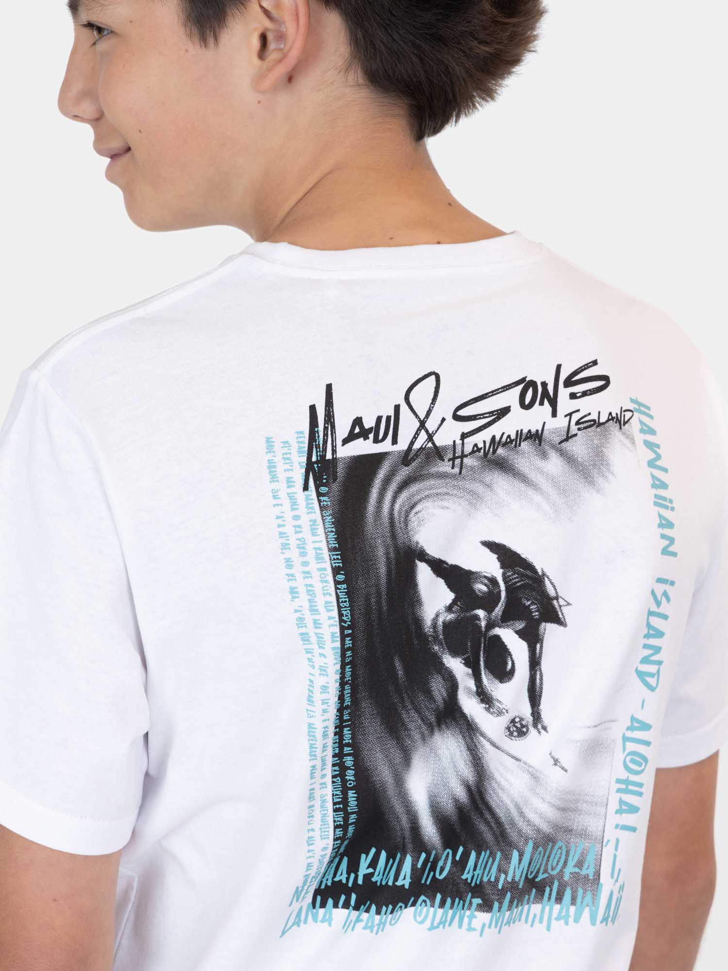 POLERA MC SOLRISE BLANCO INFANTIL MAUI AND SONS - 3