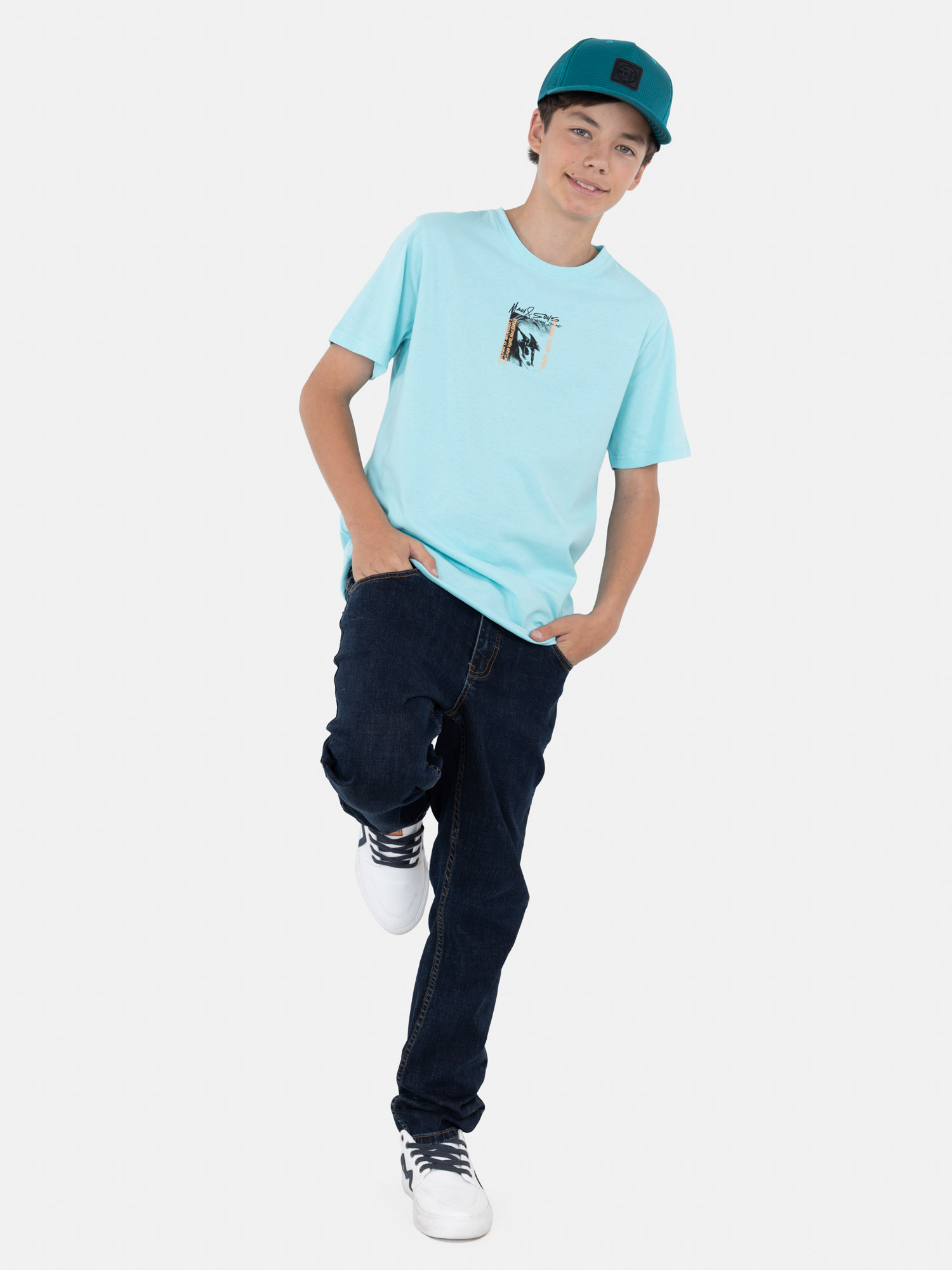 POLERA MC SOLRISE CELESTE INFANTIL MAUI AND SONS - 4