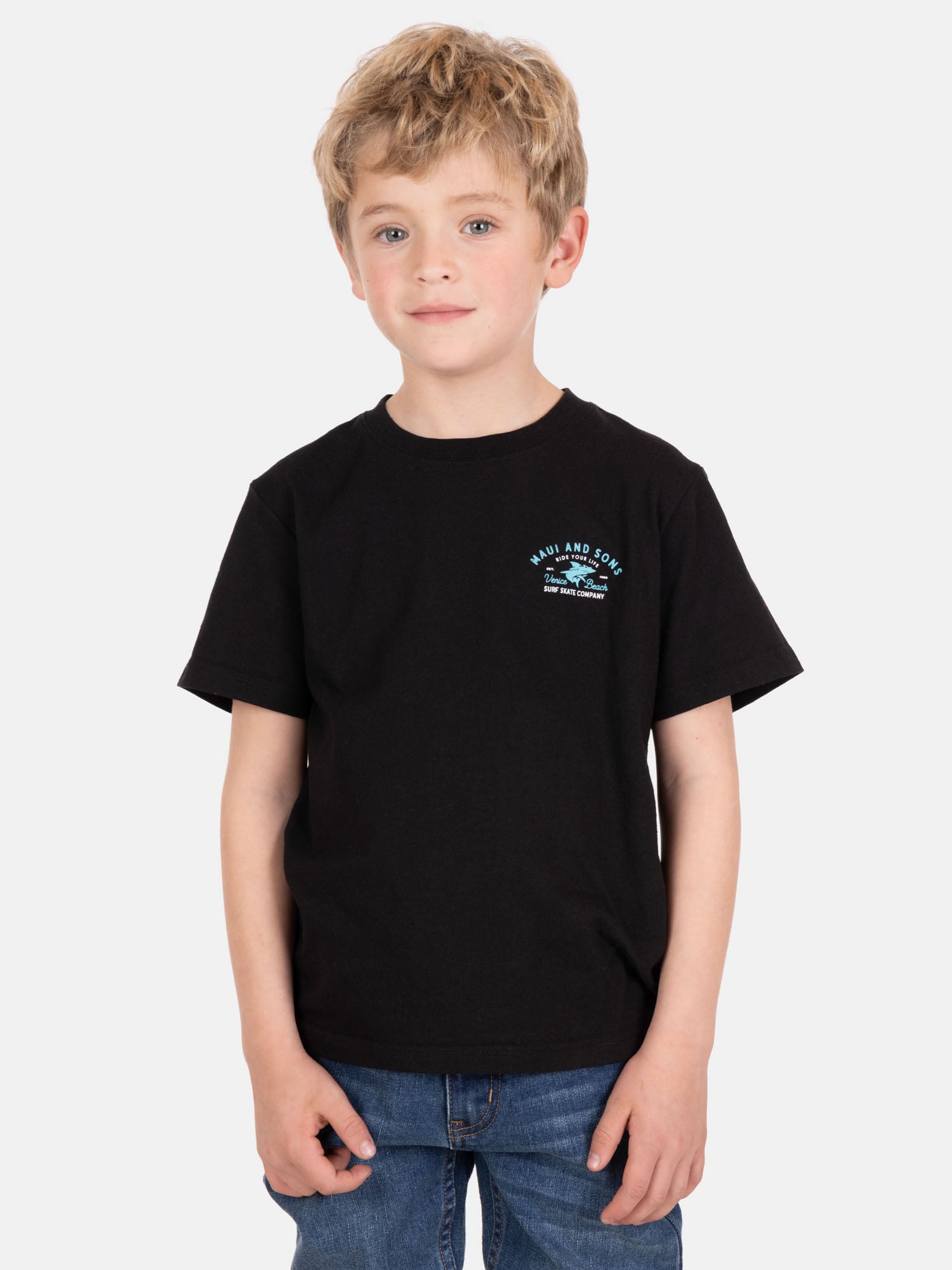 POLERA MC SOLATEK NEGRO INFANTIL MAUI AND SONS - 1