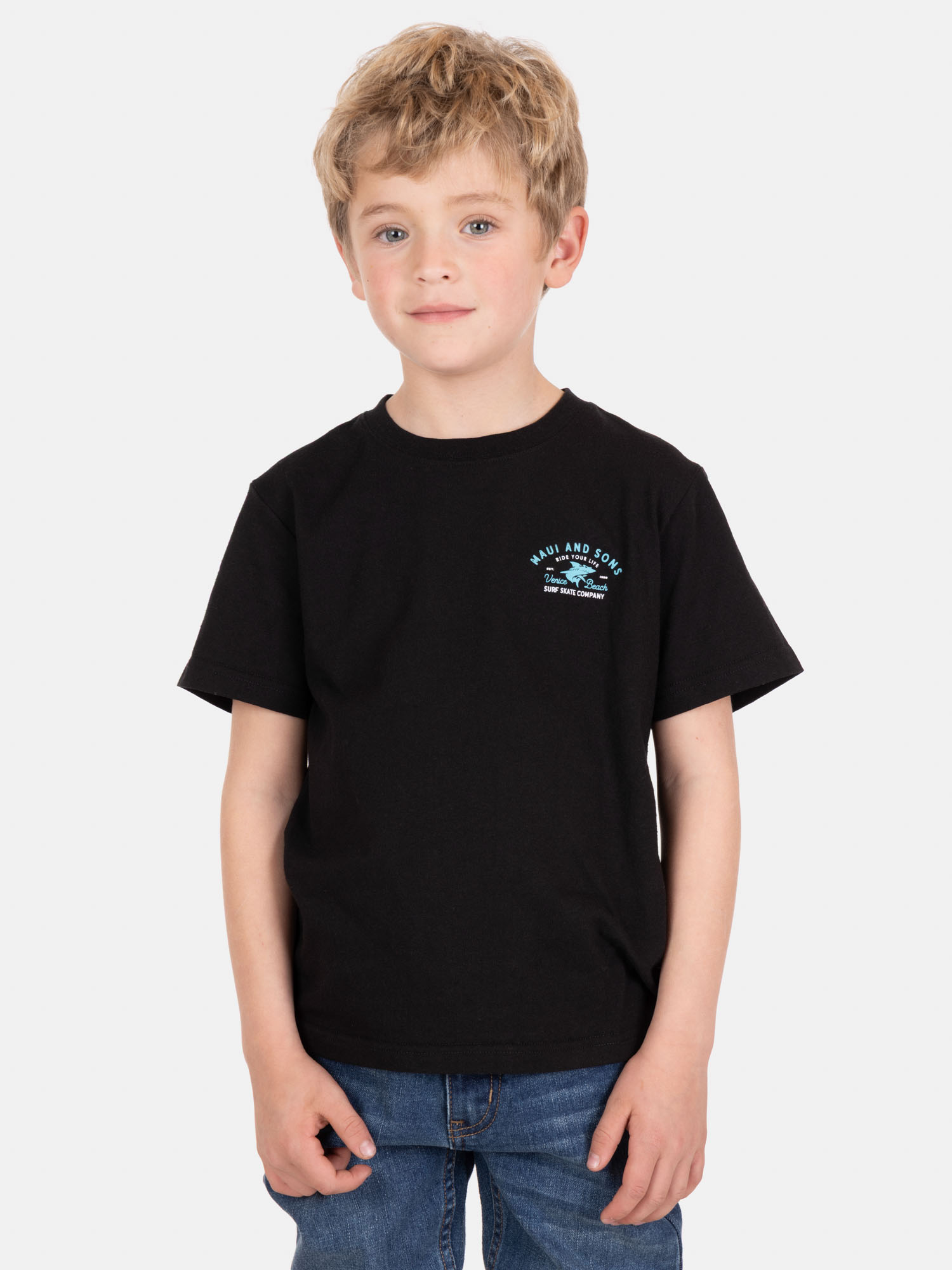 POLERA MC SOLATEK NEGRO INFANTIL MAUI AND SONS - 1