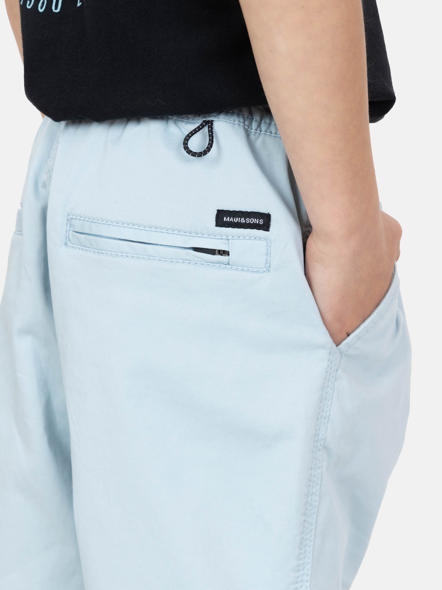 BERMUDA JOGGER BRIVIDA TURQUESA INFANTIL MAUI AND SONS - 3