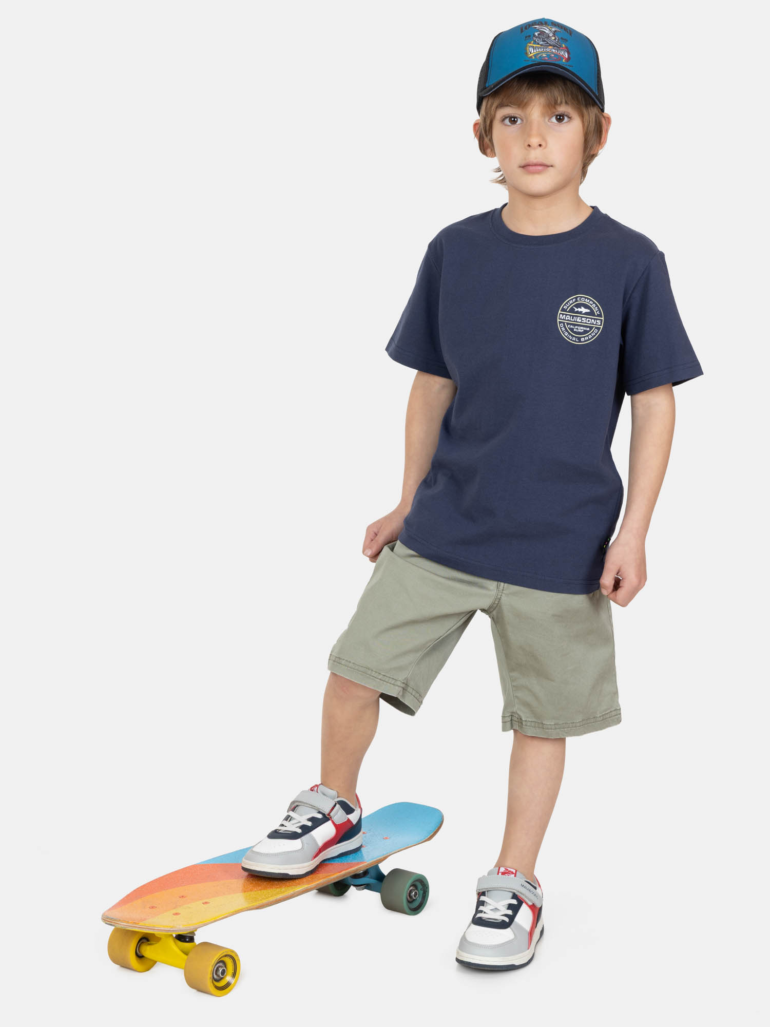 BERMUDA JOGGER VERDE INFANTIL MAUI AND SONS - 4