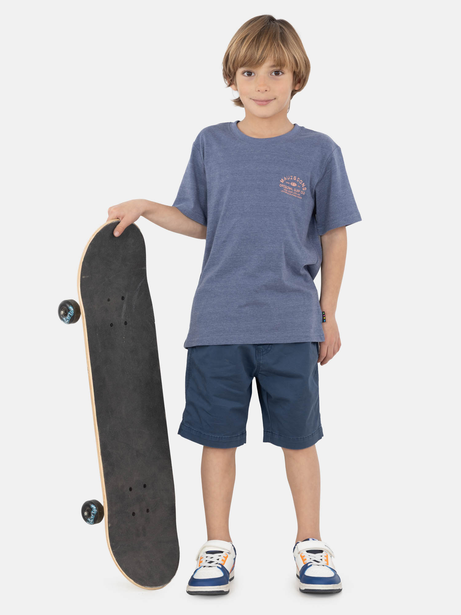 BERMUDA JOGGER BRIVIDA CELESTE INFANTIL MAUI AND SONS - 4