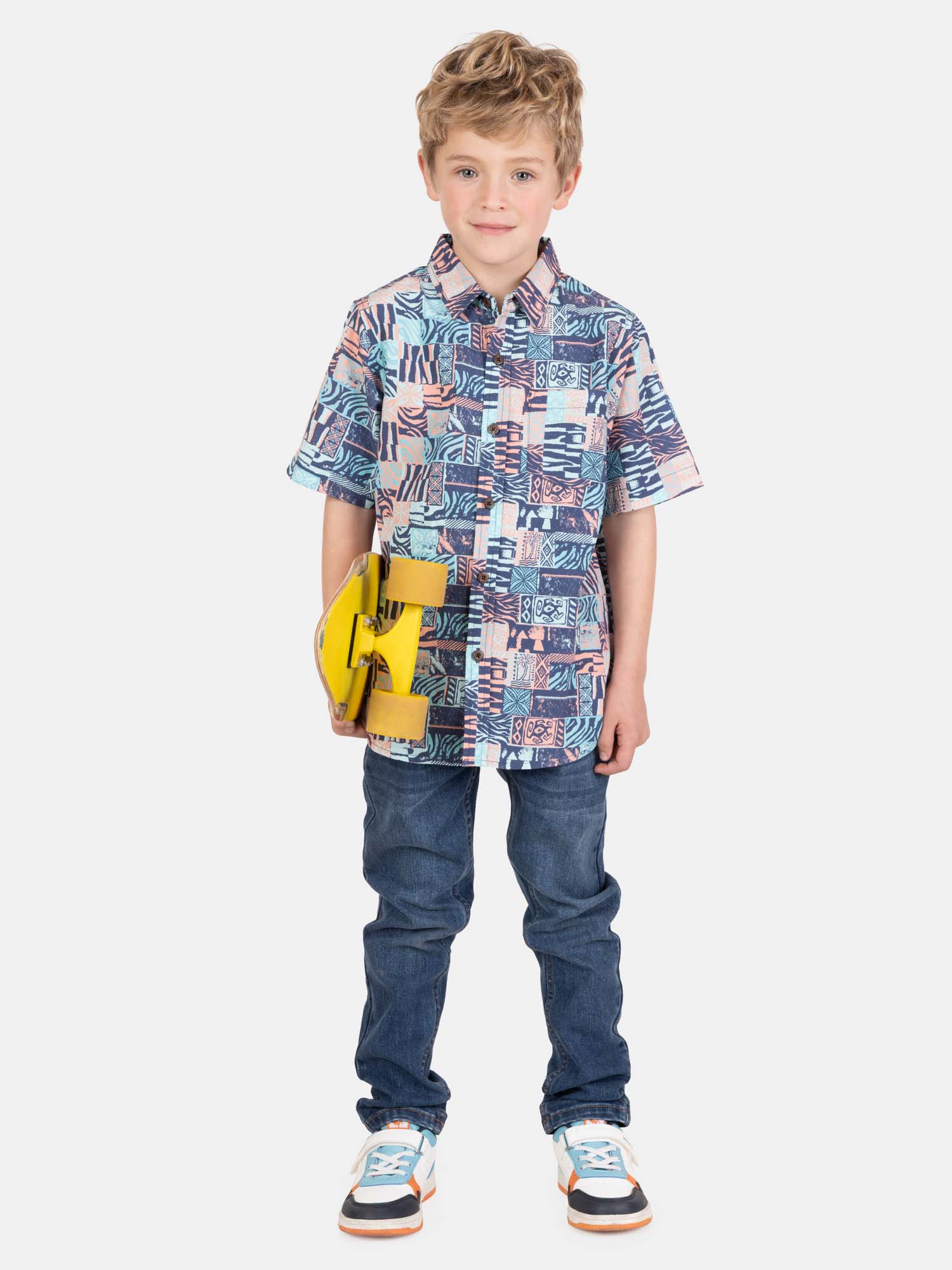 CAMISA MC MARELIAH MULTICOLOR INFANTIL MAUI AND SONS - 4