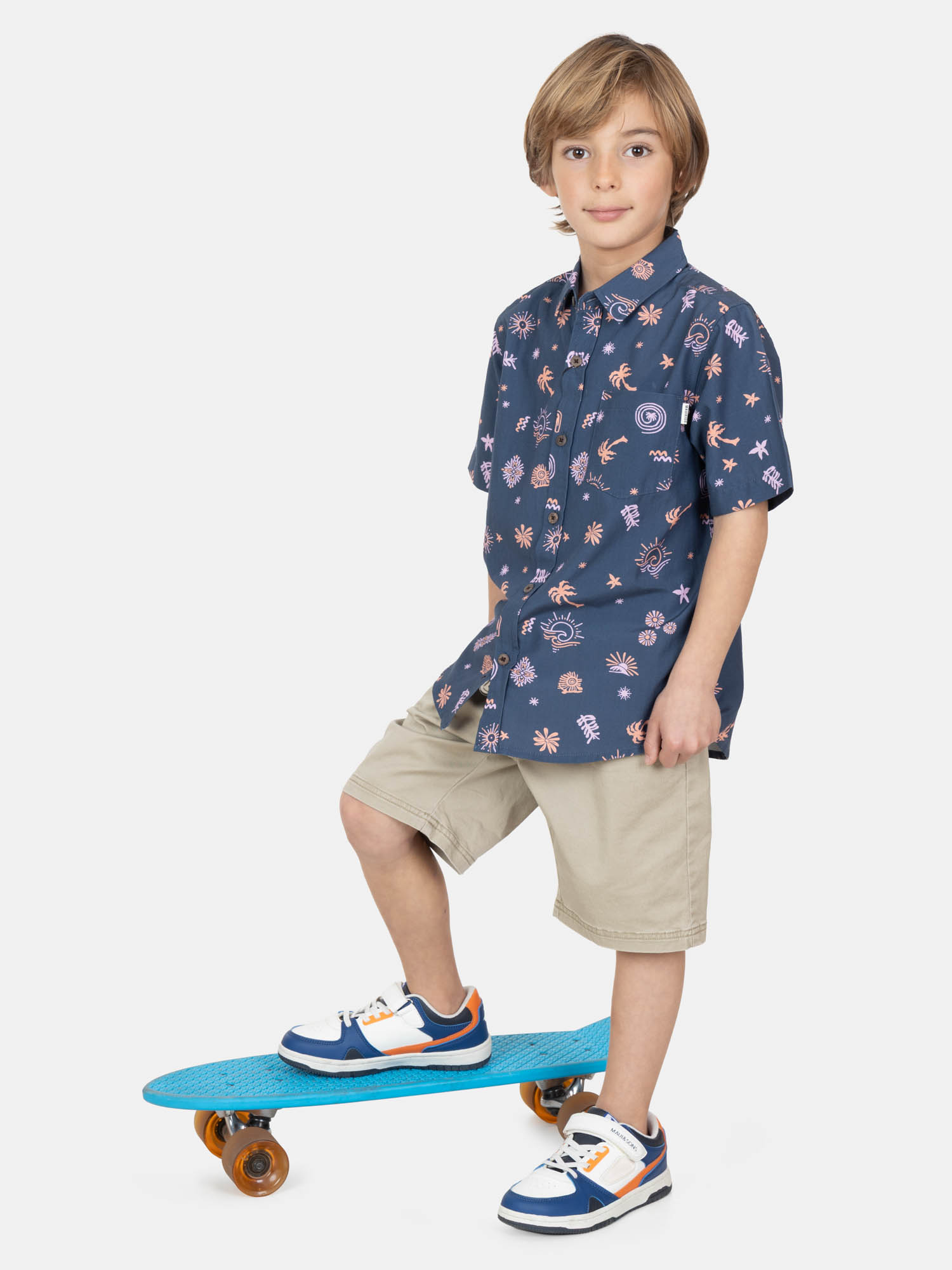 CAMISA MC SOLINER MULTICOLOR INFANTIL MAUI AND SONS - 4