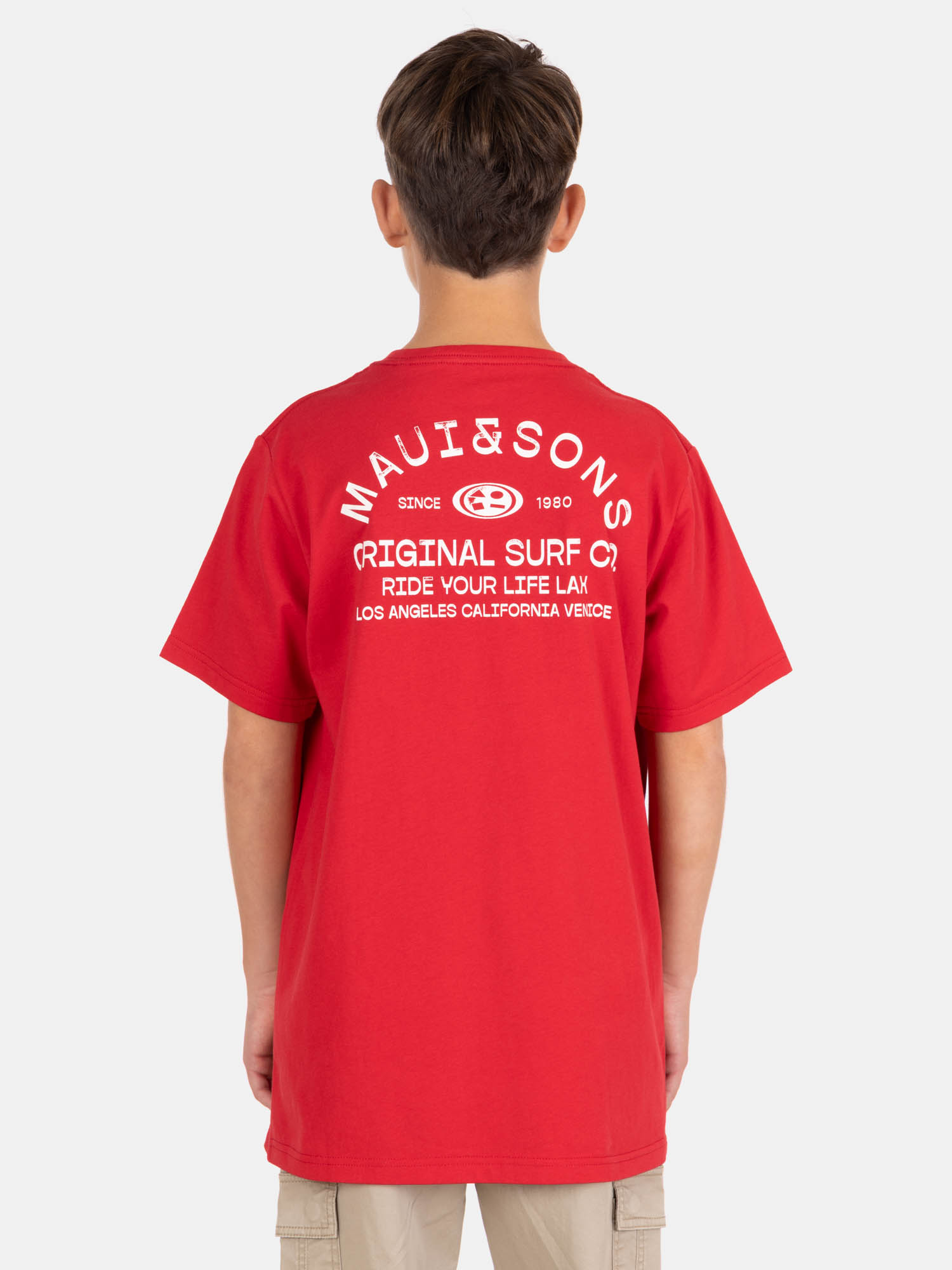 POLERA MC SURFESIA ROJO INFANTIL MAUI AND SONS - 2