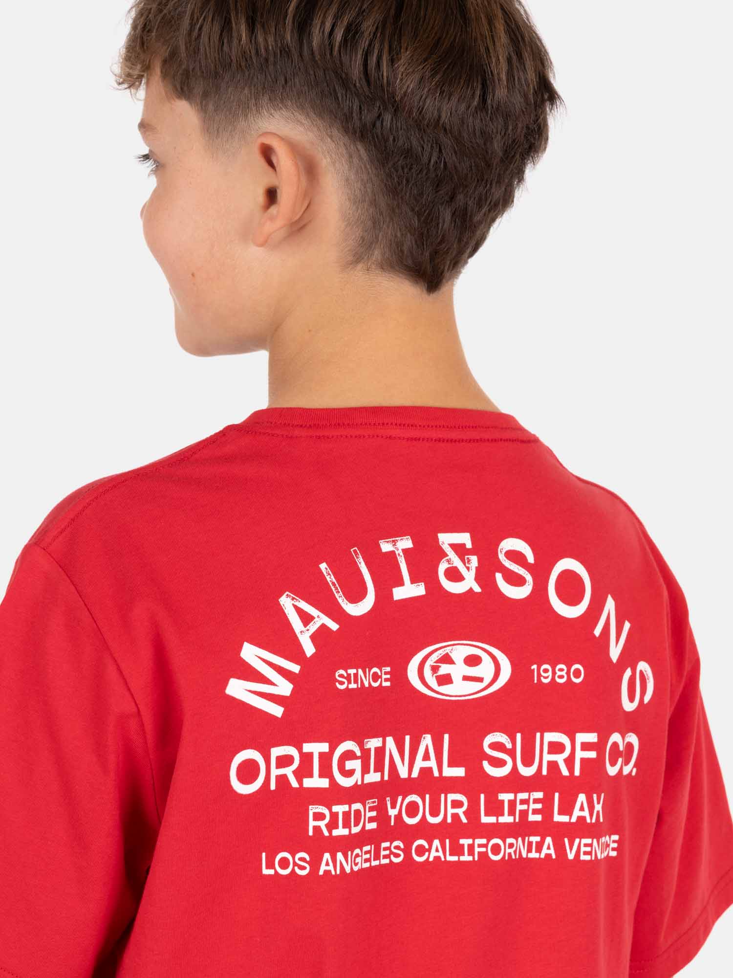 POLERA MC SURFESIA ROJO INFANTIL MAUI AND SONS - 3