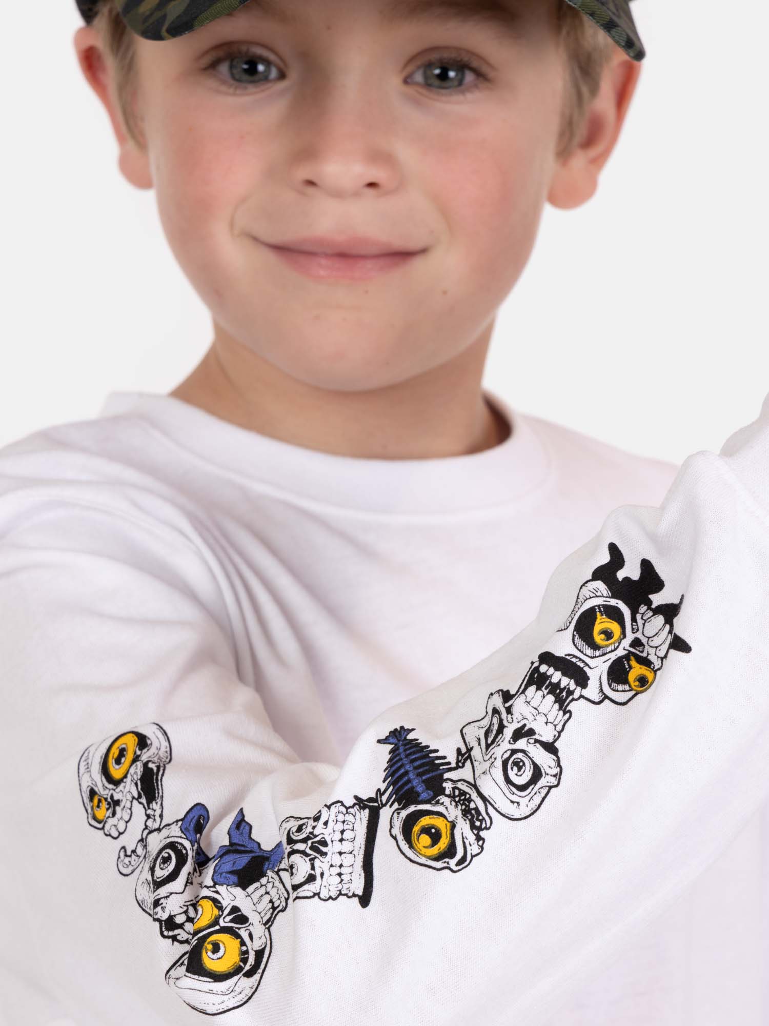 POLERA ML ZAFIRO BLANCO INFANTIL MAUI AND SONS - 3