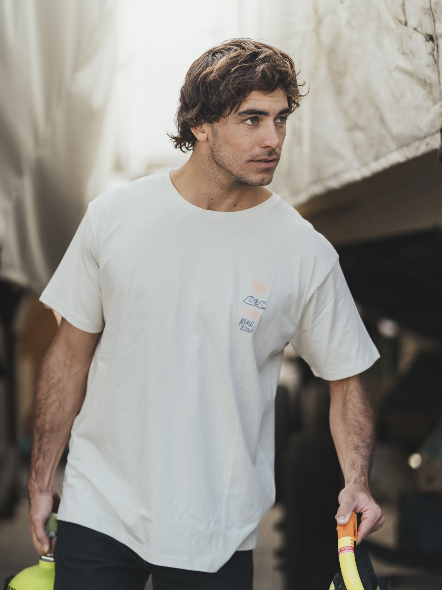 POLERA MC BANIW BEIGE HOMBRE MAUI AND SONS - 2