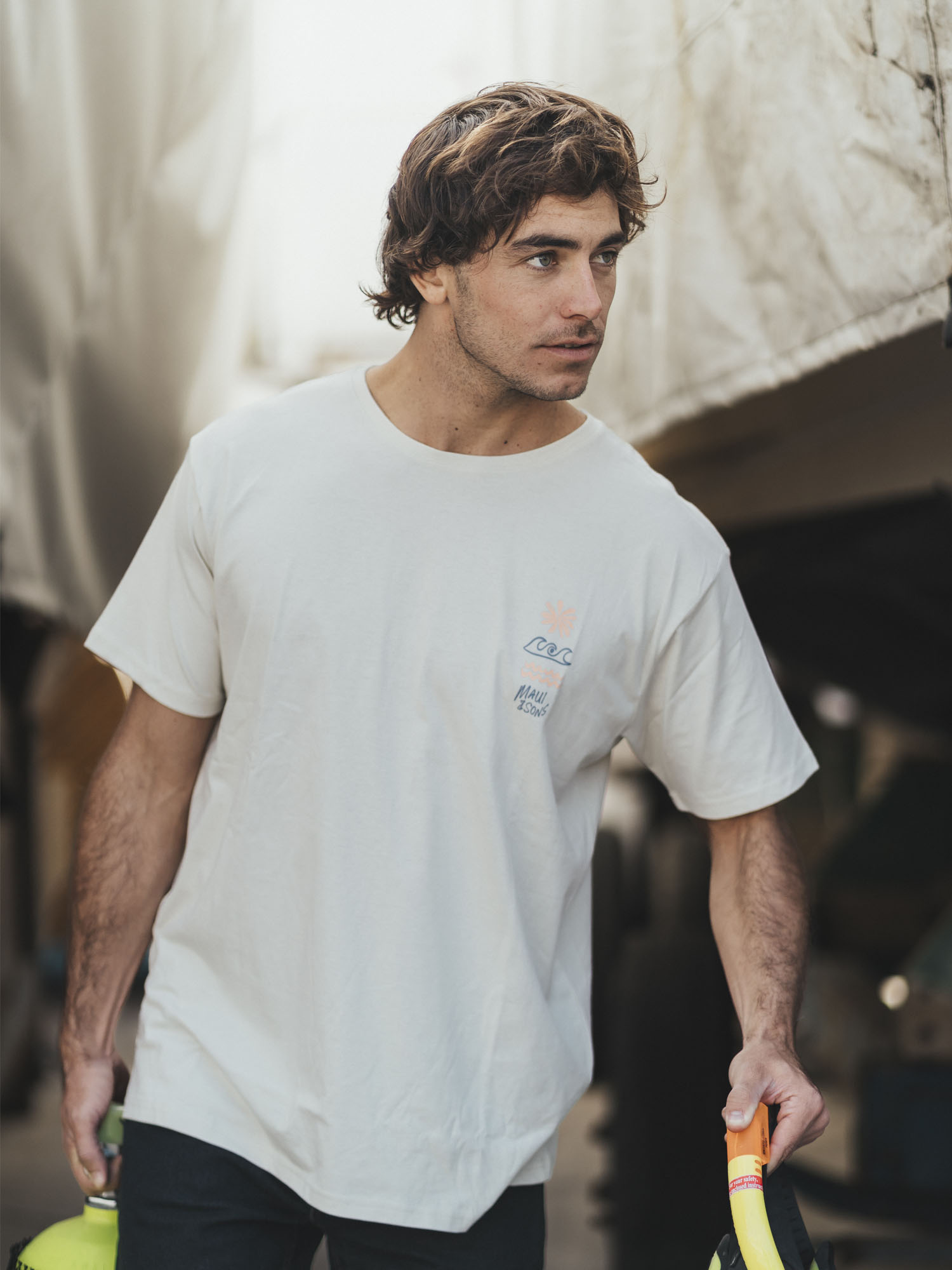 POLERA MC BANIW BEIGE HOMBRE MAUI AND SONS - 2