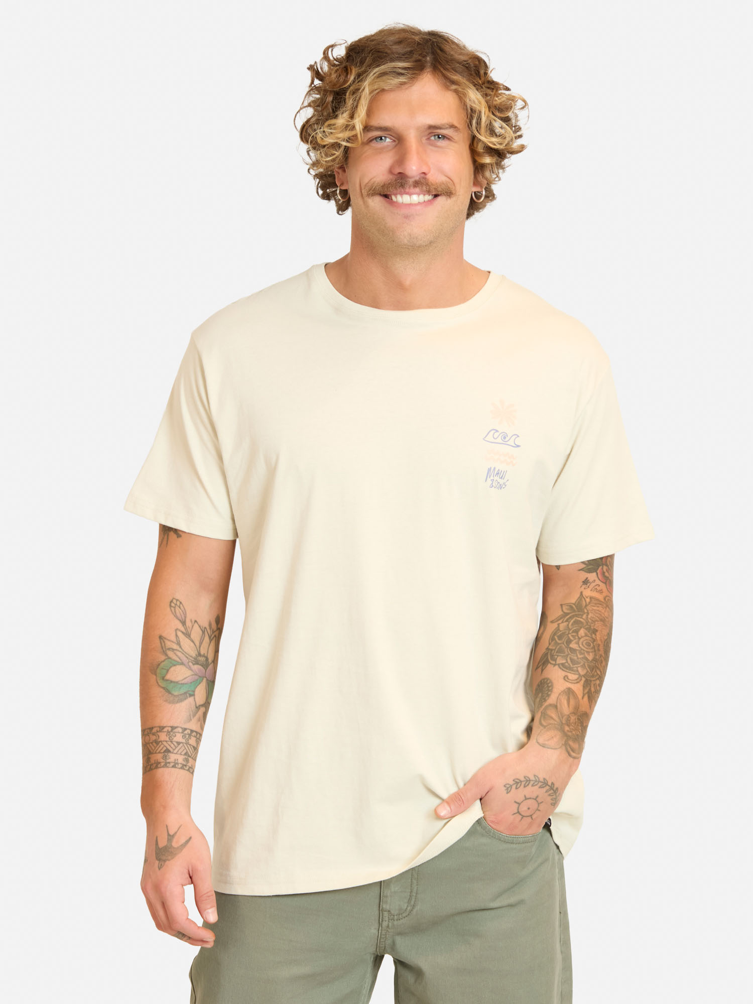 POLERA MC BANIW BEIGE HOMBRE MAUI AND SONS - 3