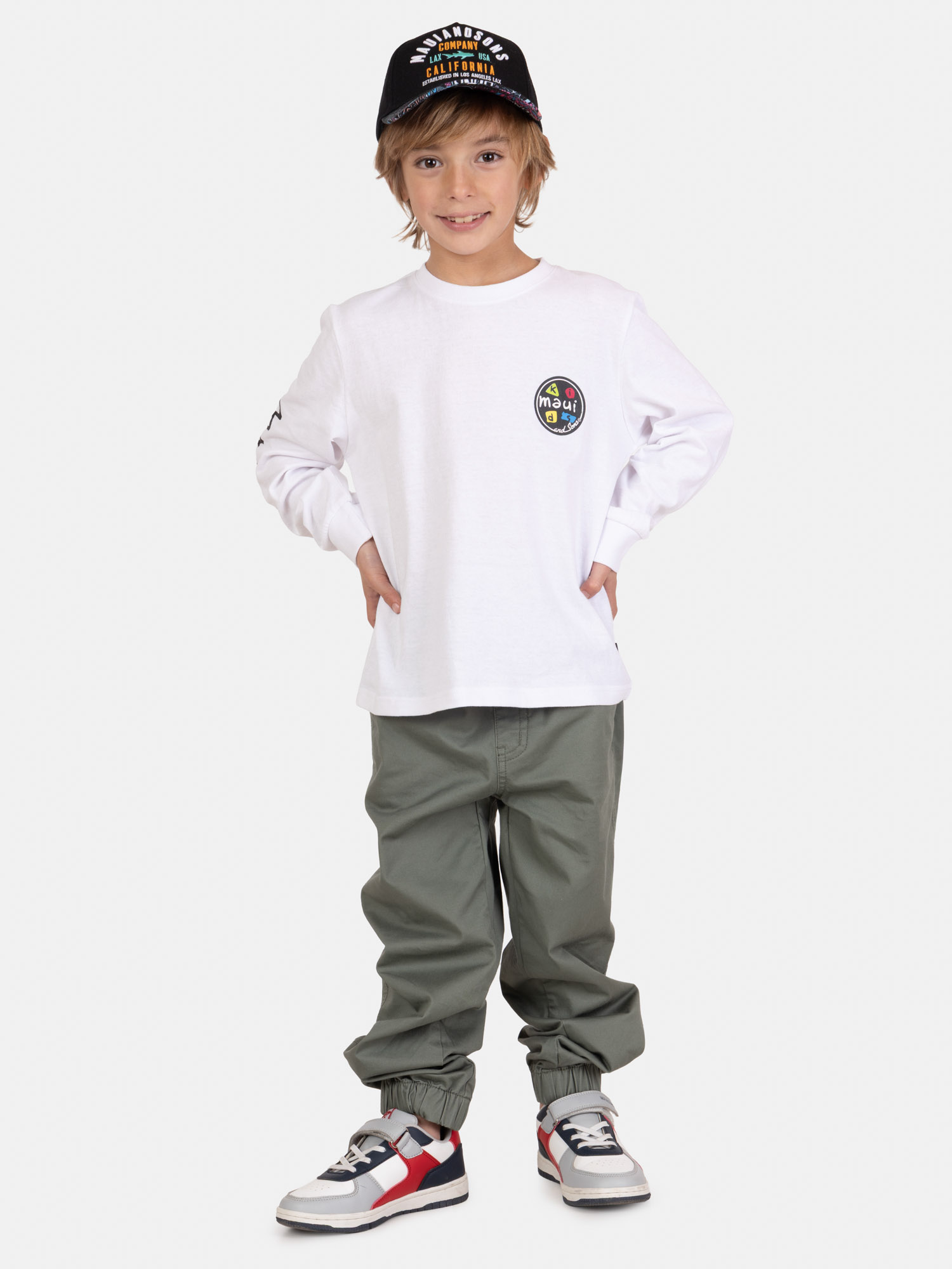 POLERA ML KAILO BLANCO INFANTIL MAUI AND SONS - 4