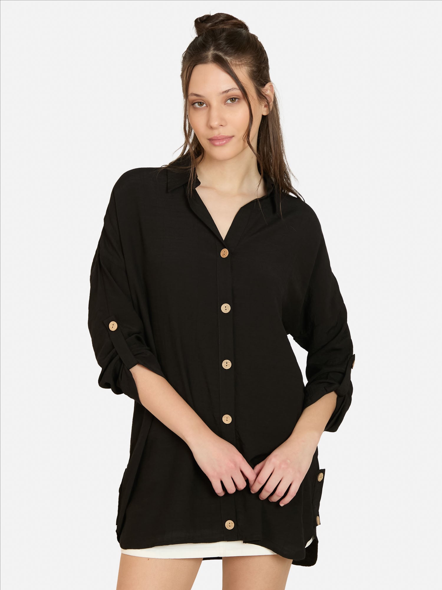 BLUSA PUMIX NEGRO MUJER MAUI AND SONS - 1