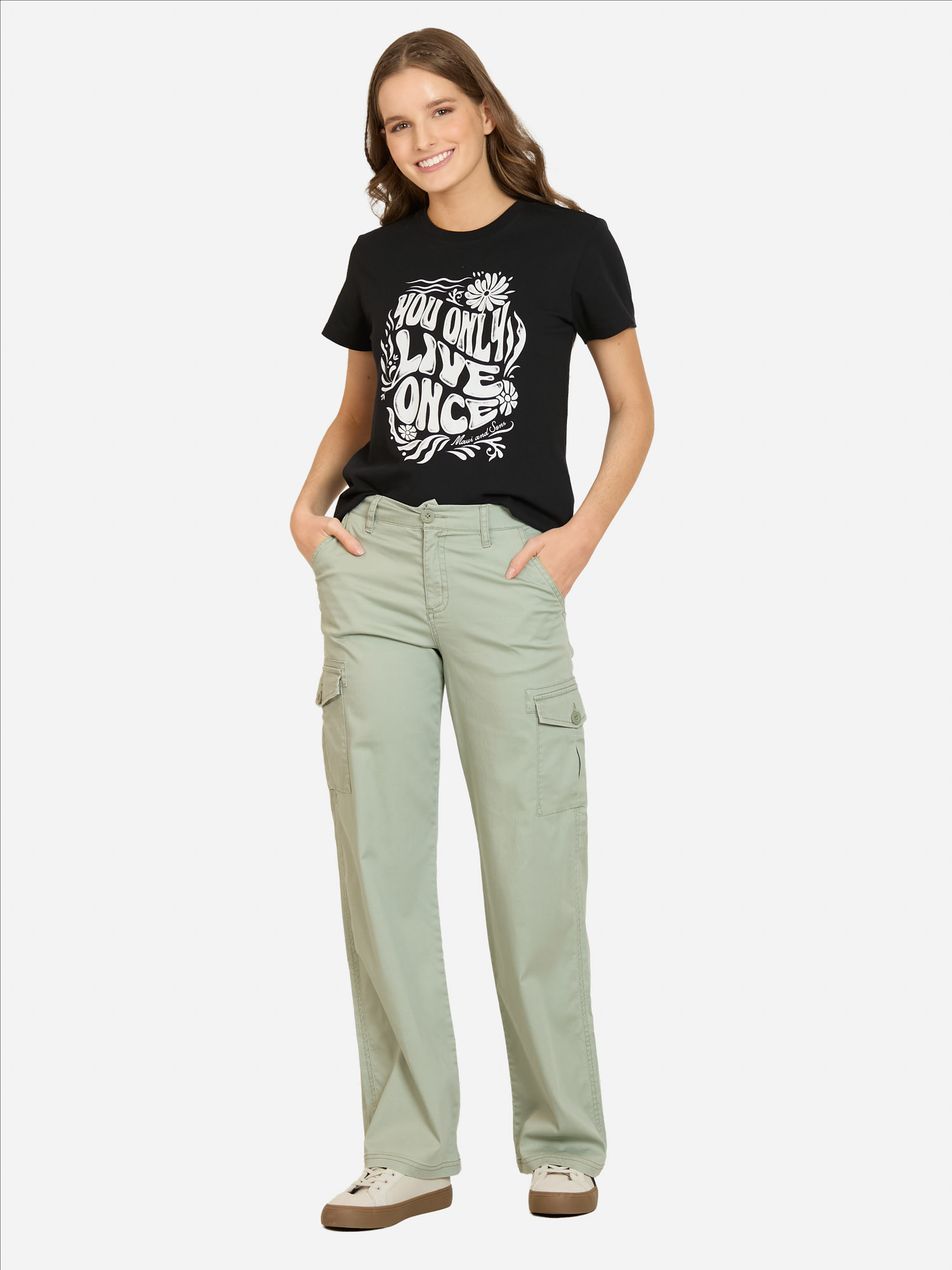 PANTALON ONOA GRIS MUJER MAUI AND SONS - 4