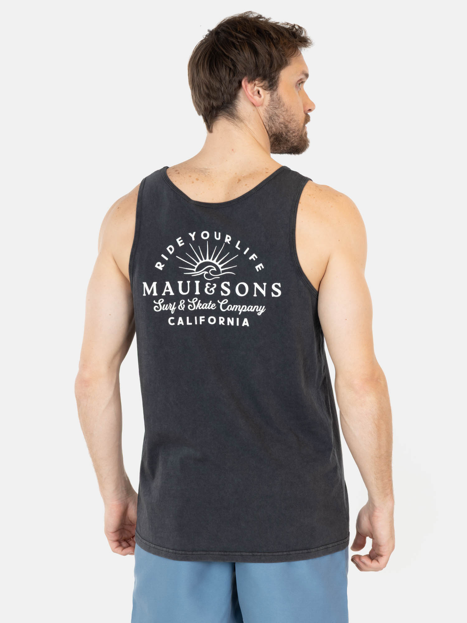 POLERA UVP CORAL FLOW NEGRO HOMBRE MAUI AND SONS - 2