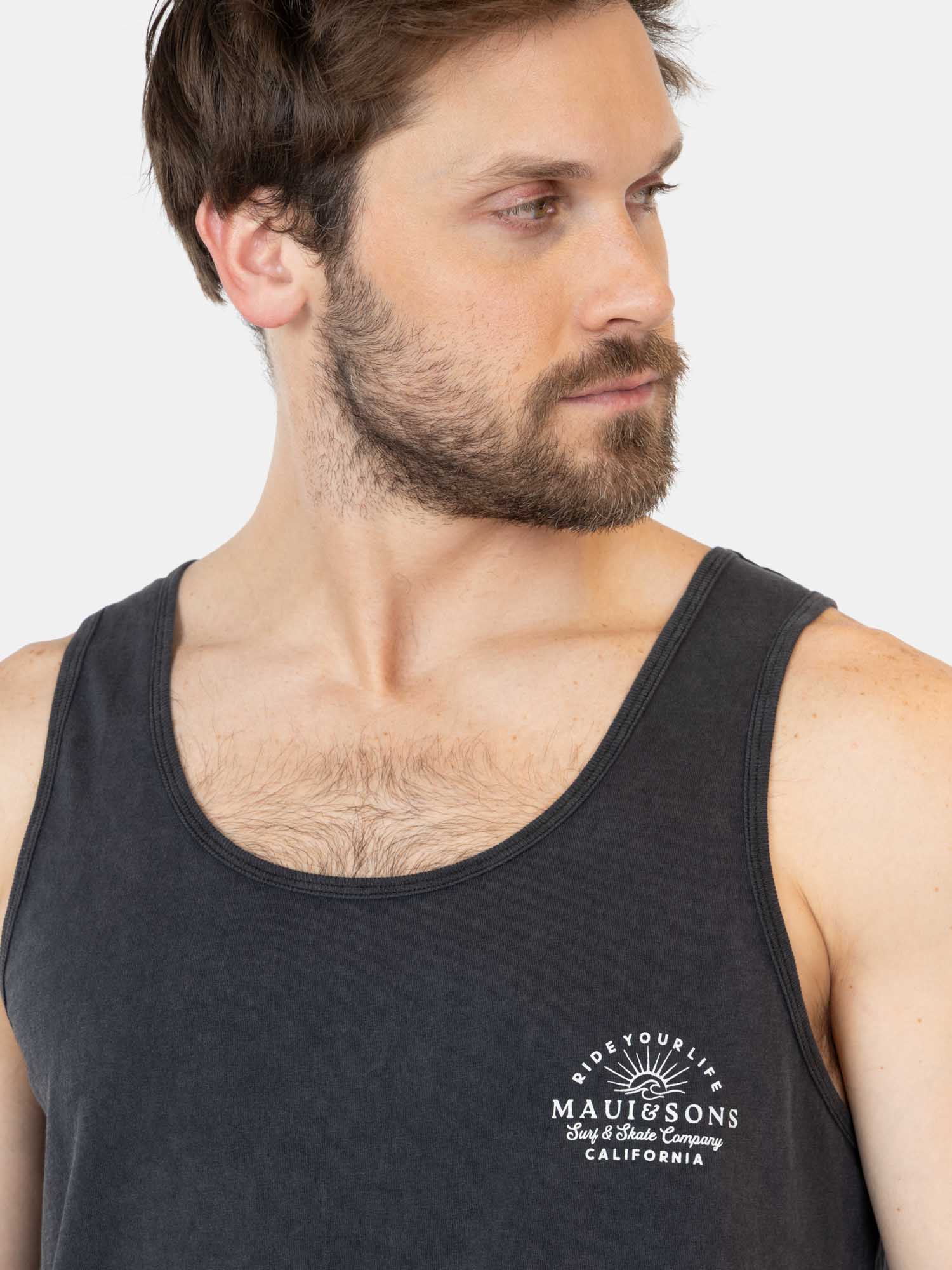 POLERA UVP CORAL FLOW NEGRO HOMBRE MAUI AND SONS - 3