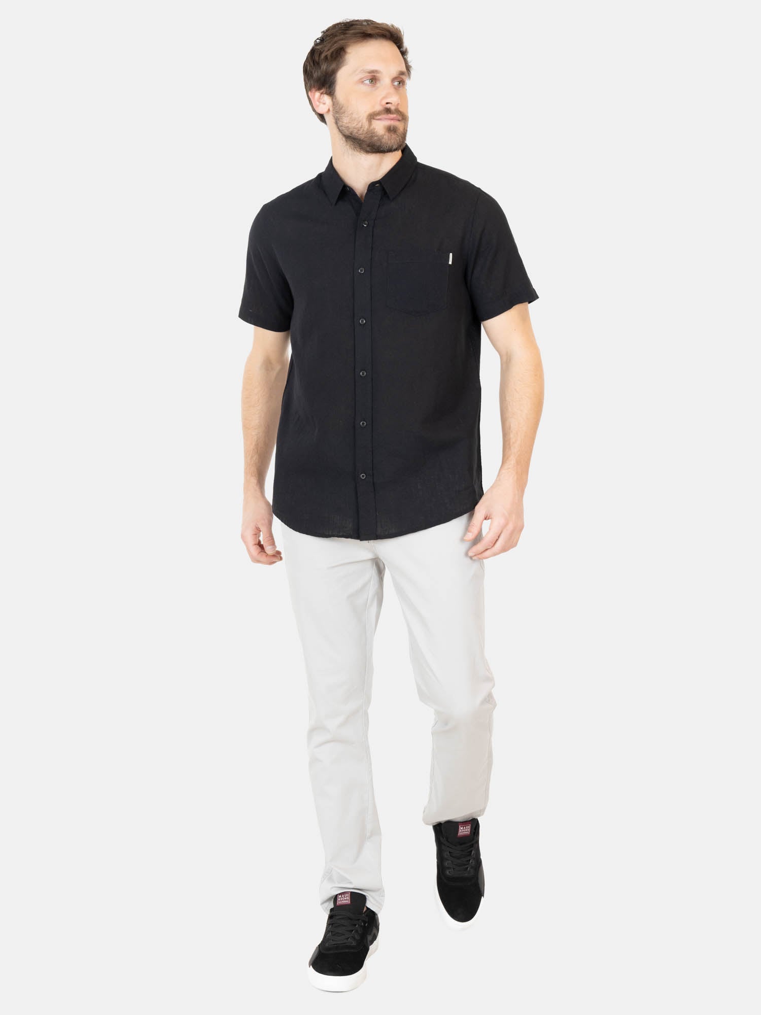 CAMISA MC KAIRU NEGRO HOMBRE MAUI AND SONS - 4