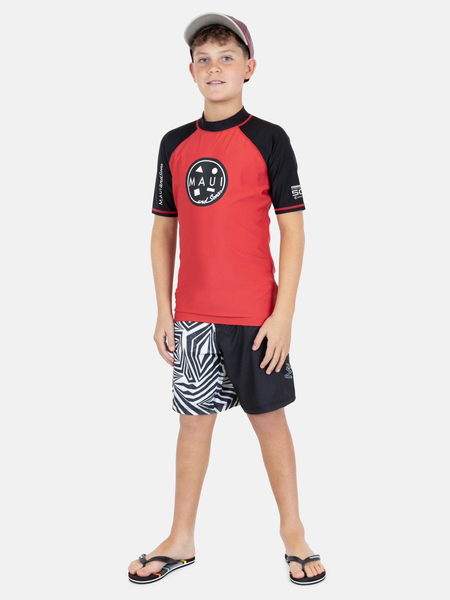 POLERA UVP SHARKY ROJO INFANTIL MAUI AND SONS - 4