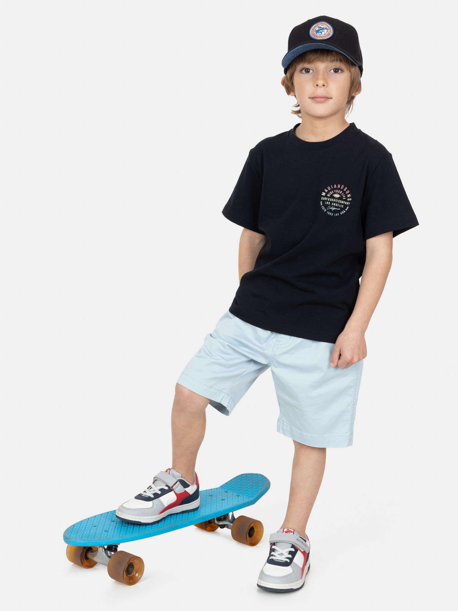 POLERA MC AQUABLAST NEGRO INFANTIL MAUI AND SONS - 4