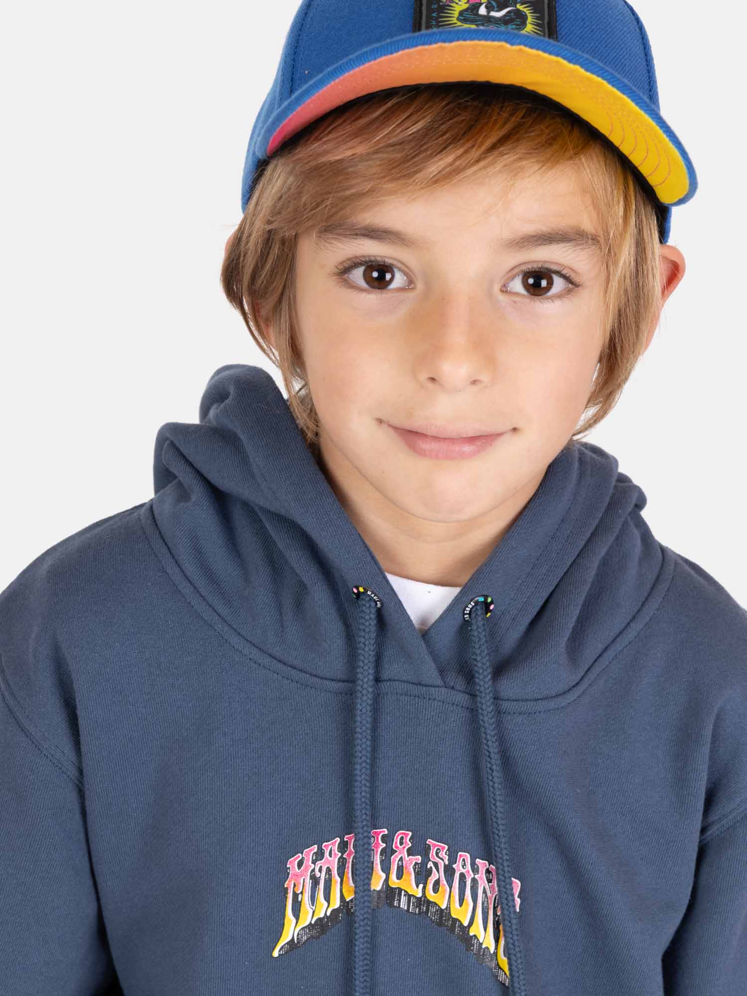 POLERON CANGURO BRAVA AZUL INFANTIL MAUI AND SONS - 3