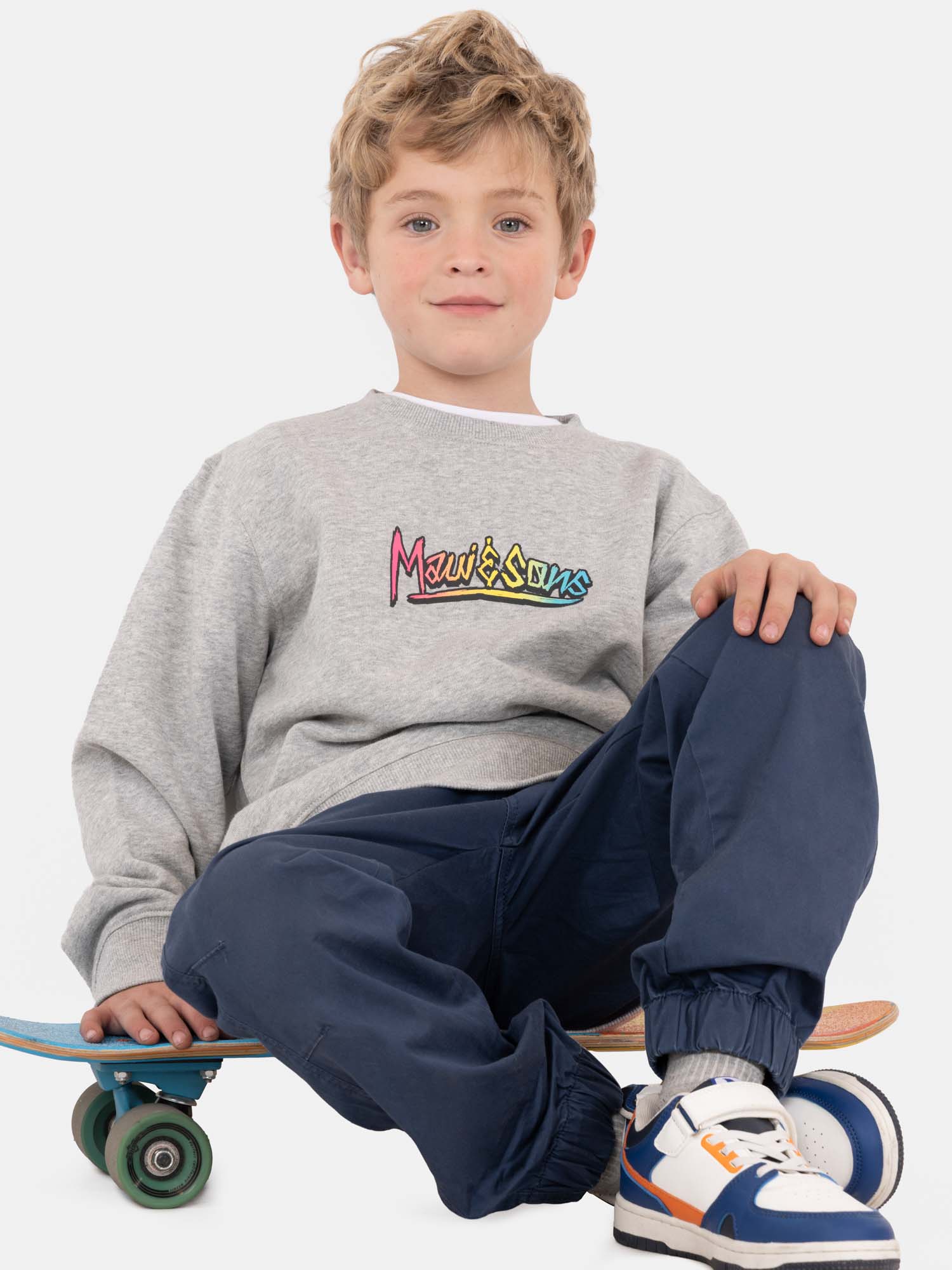 POLERON CR MAKANI GRIS INFANTIL MAUI AND SONS - 4