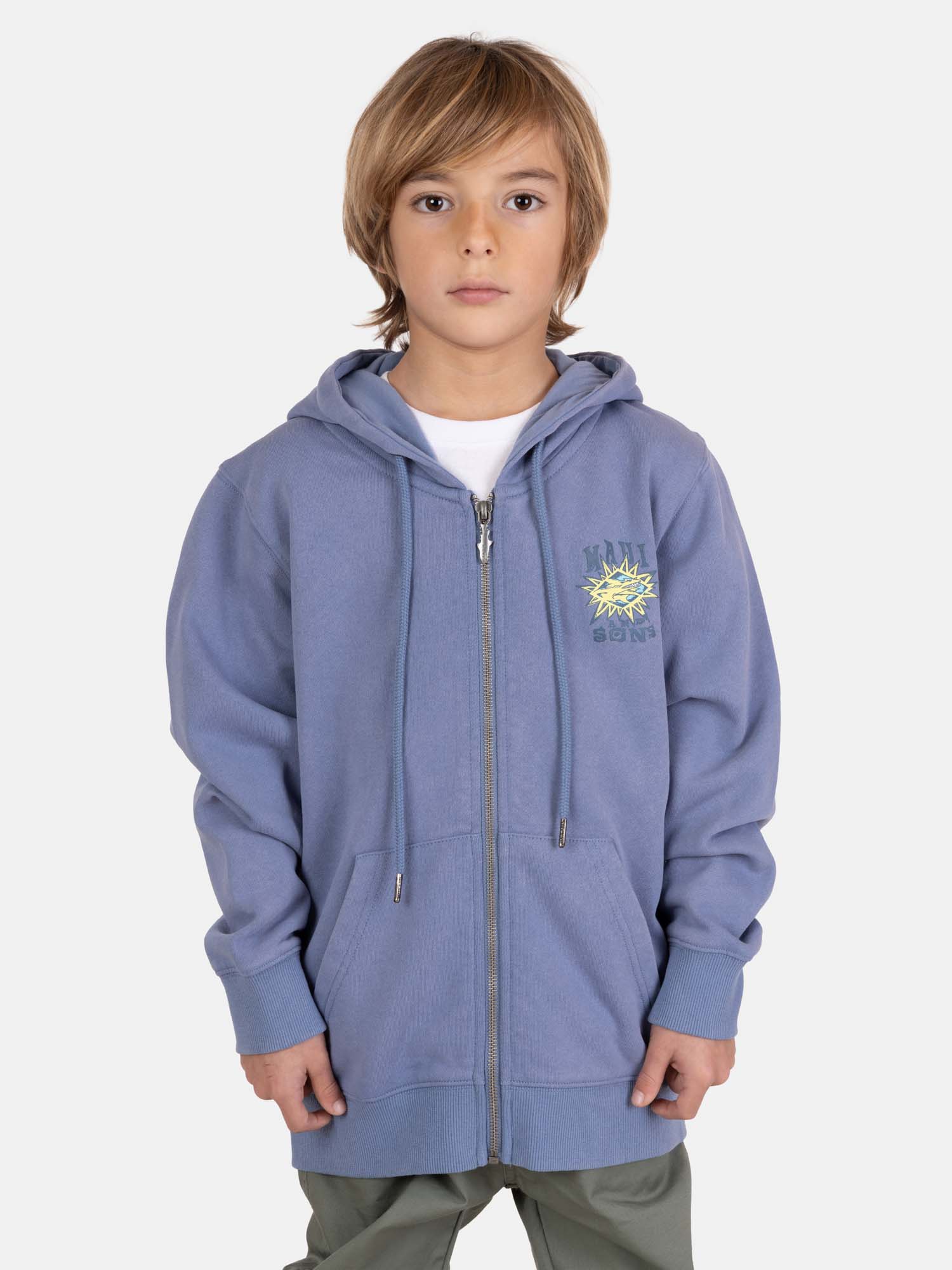 POLERON FZ NALU MORADO INFANTIL MAUI AND SONS - 1