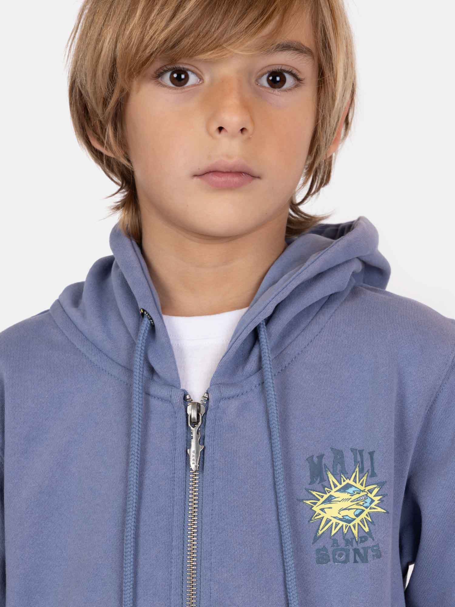 POLERON FZ NALU MORADO INFANTIL MAUI AND SONS - 3