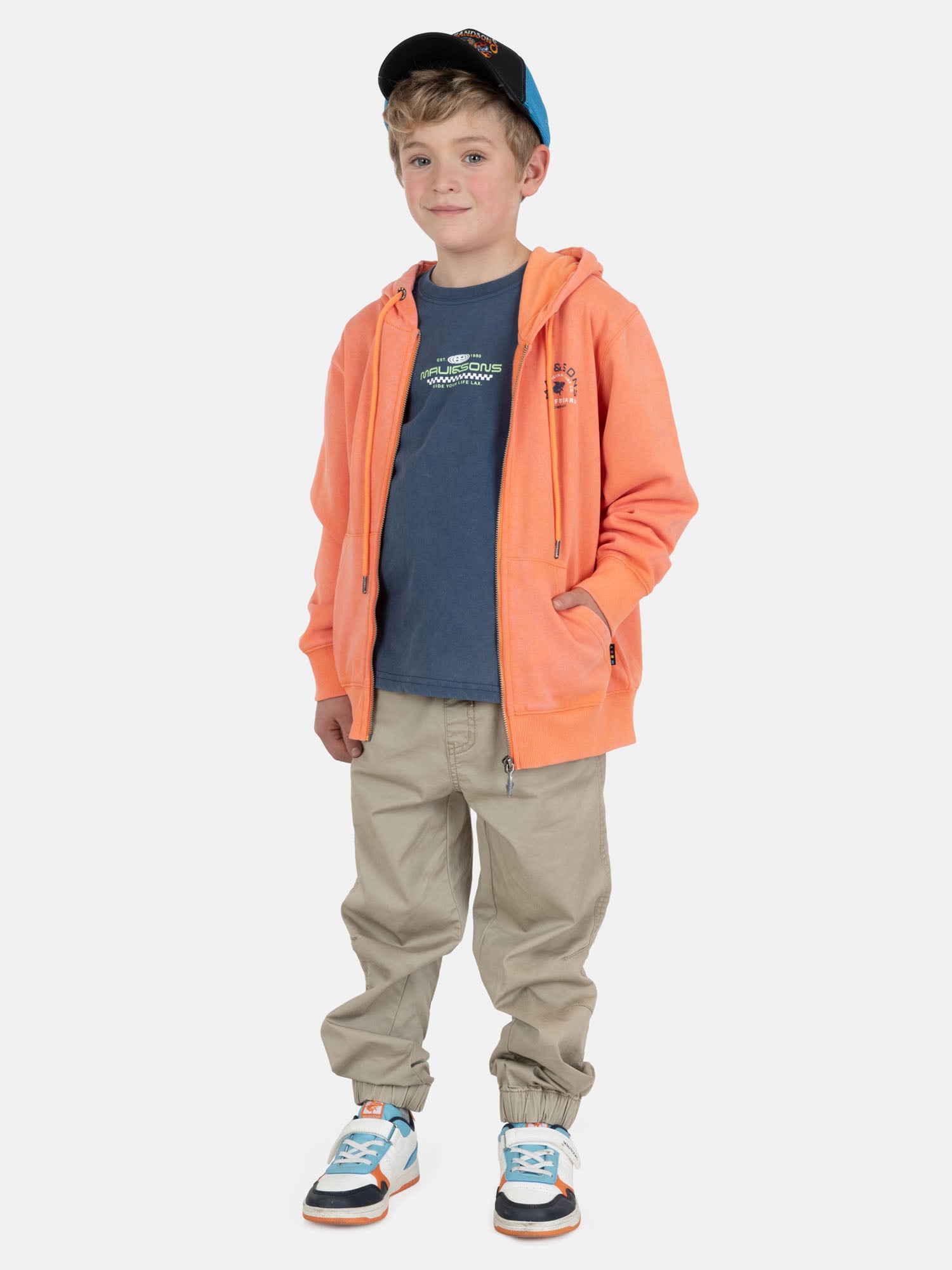 POLERON FZ TEHANI NARANJA INFANTIL MAUI AND SONS - 4