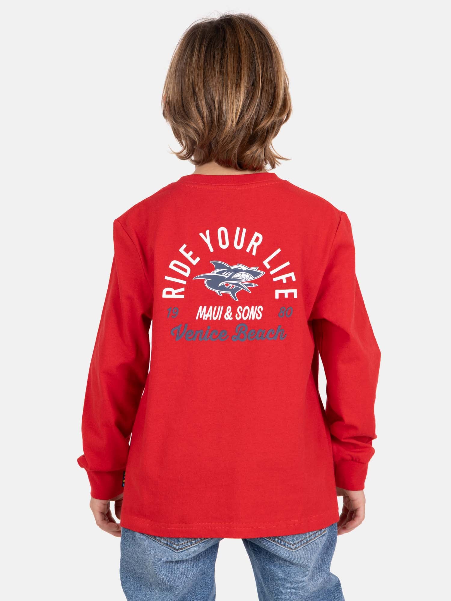 POLERA ML DRIFTOR ROJO INFANTIL MAUI AND SONS - 2
