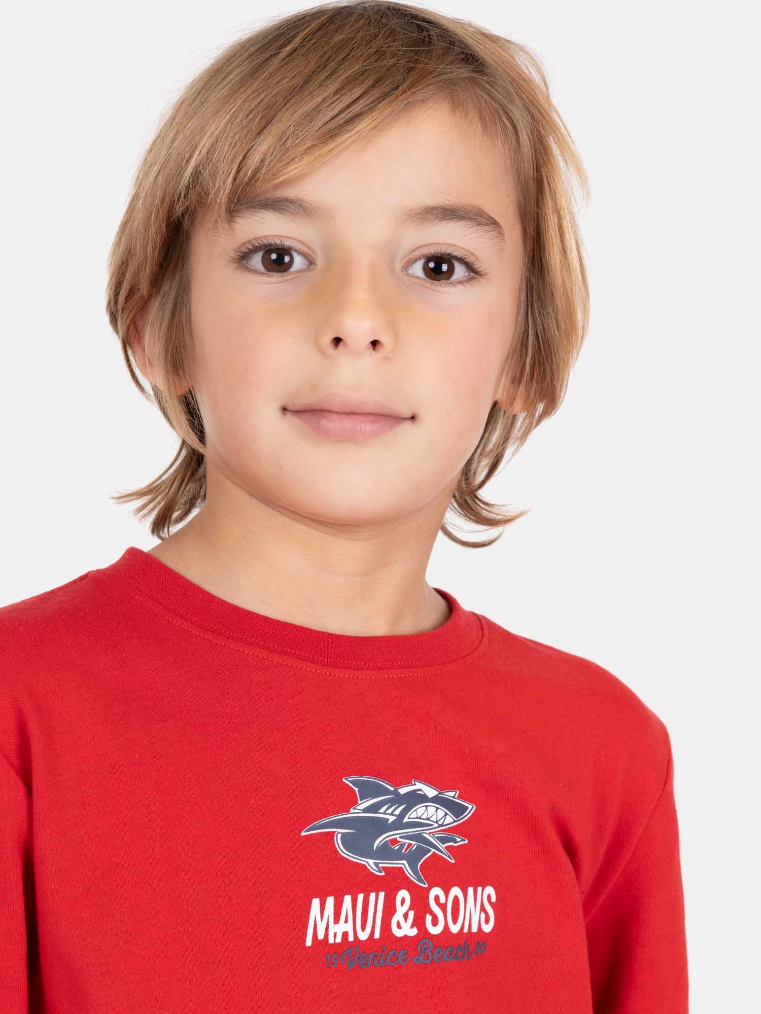 POLERA ML DRIFTOR ROJO INFANTIL MAUI AND SONS - 3