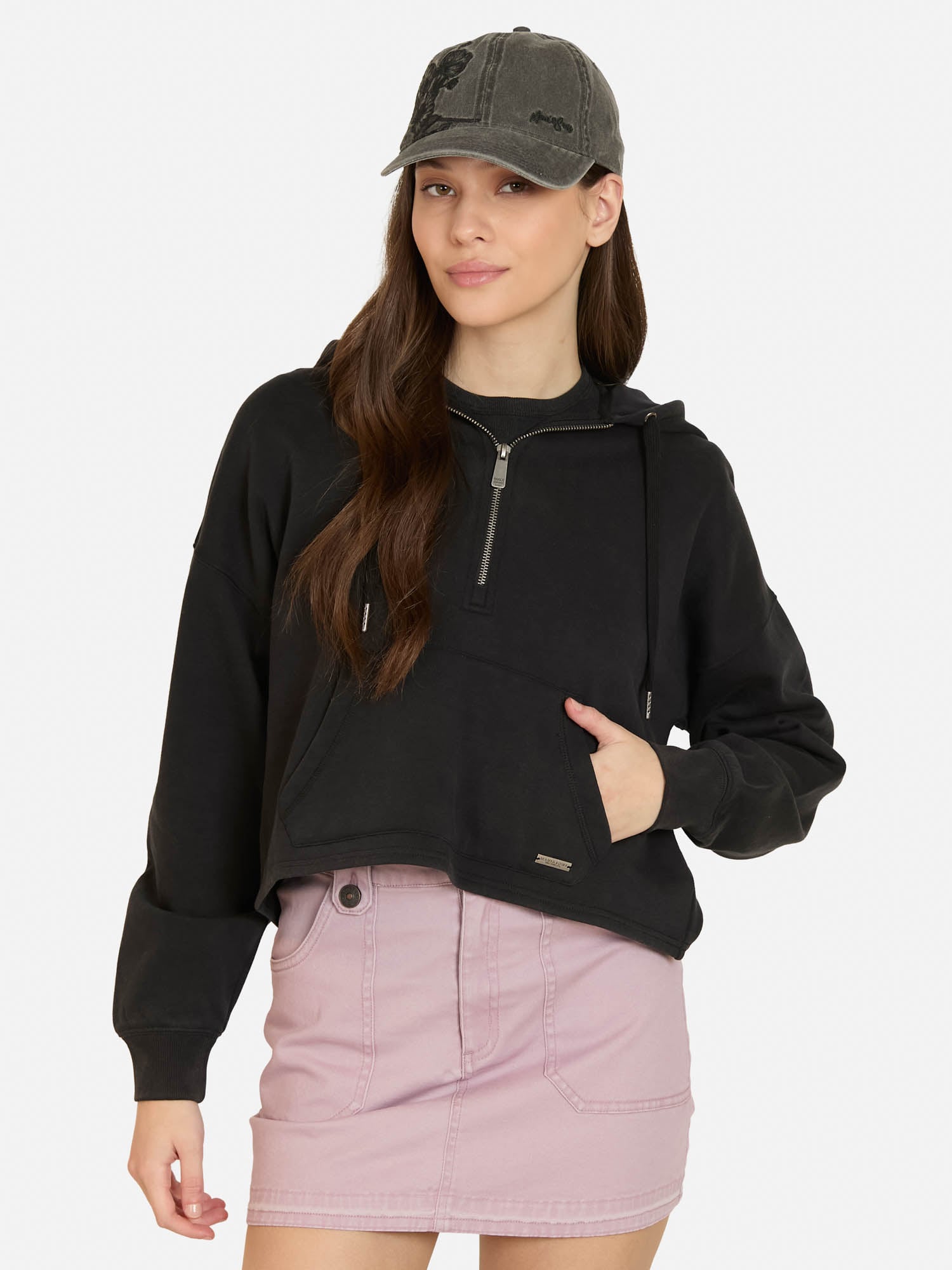 POLERON CANGURO FLIPNIX EN COLOR NEGRO MUJER MAUI AND SONS - 1