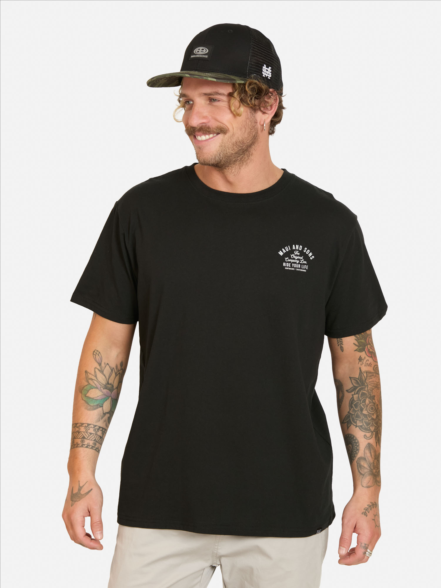 PACK POLERA JOCKEY TROPIKA NEGRO HOMBRE MAUI AND SONS - 1