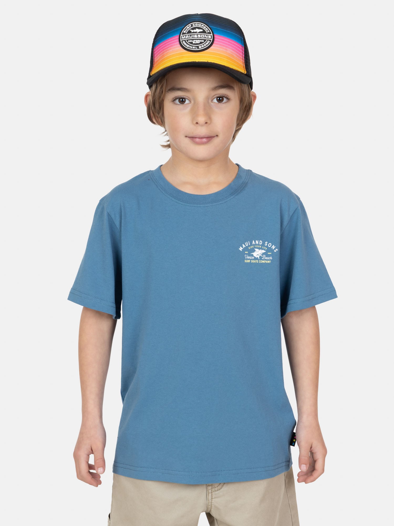 PACK POLERA JOCKEY SALITRE AZUL INFANTIL MAUI AND SONS - 1