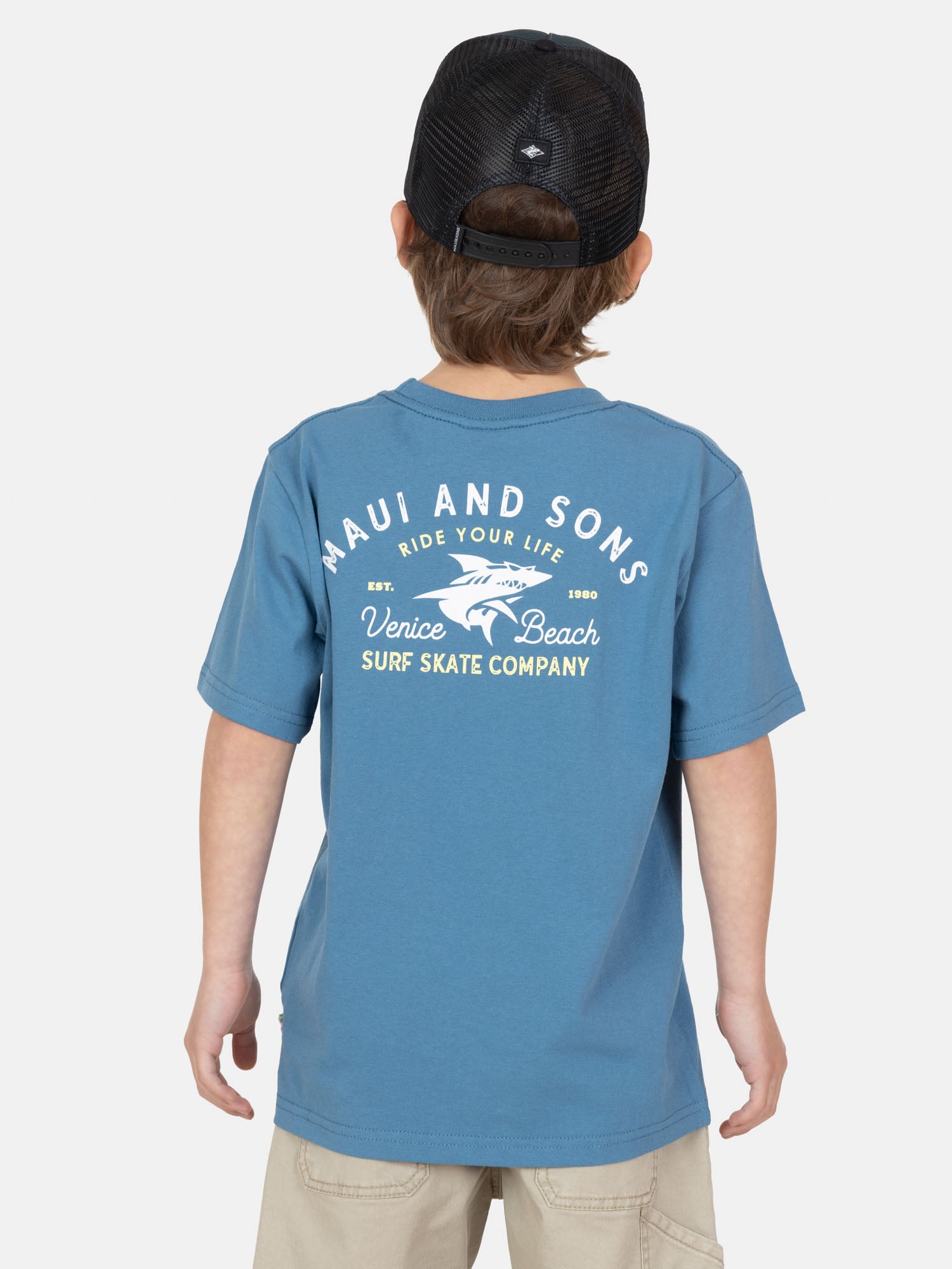 PACK POLERA JOCKEY SALITRE AZUL INFANTIL MAUI AND SONS - 2