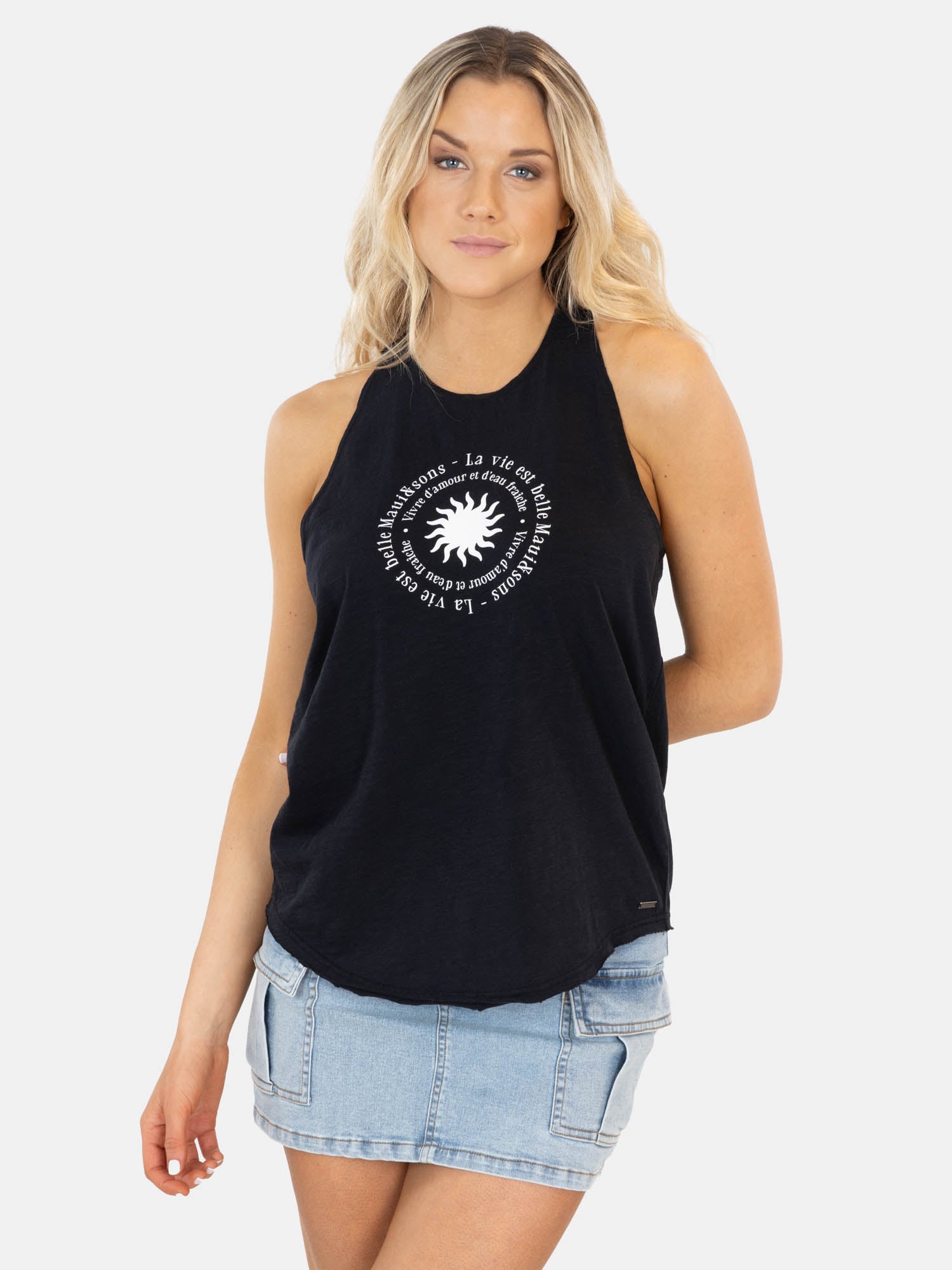 POLERA SM ZIRA NEGRO MUJER MAUI AND SONS - 1