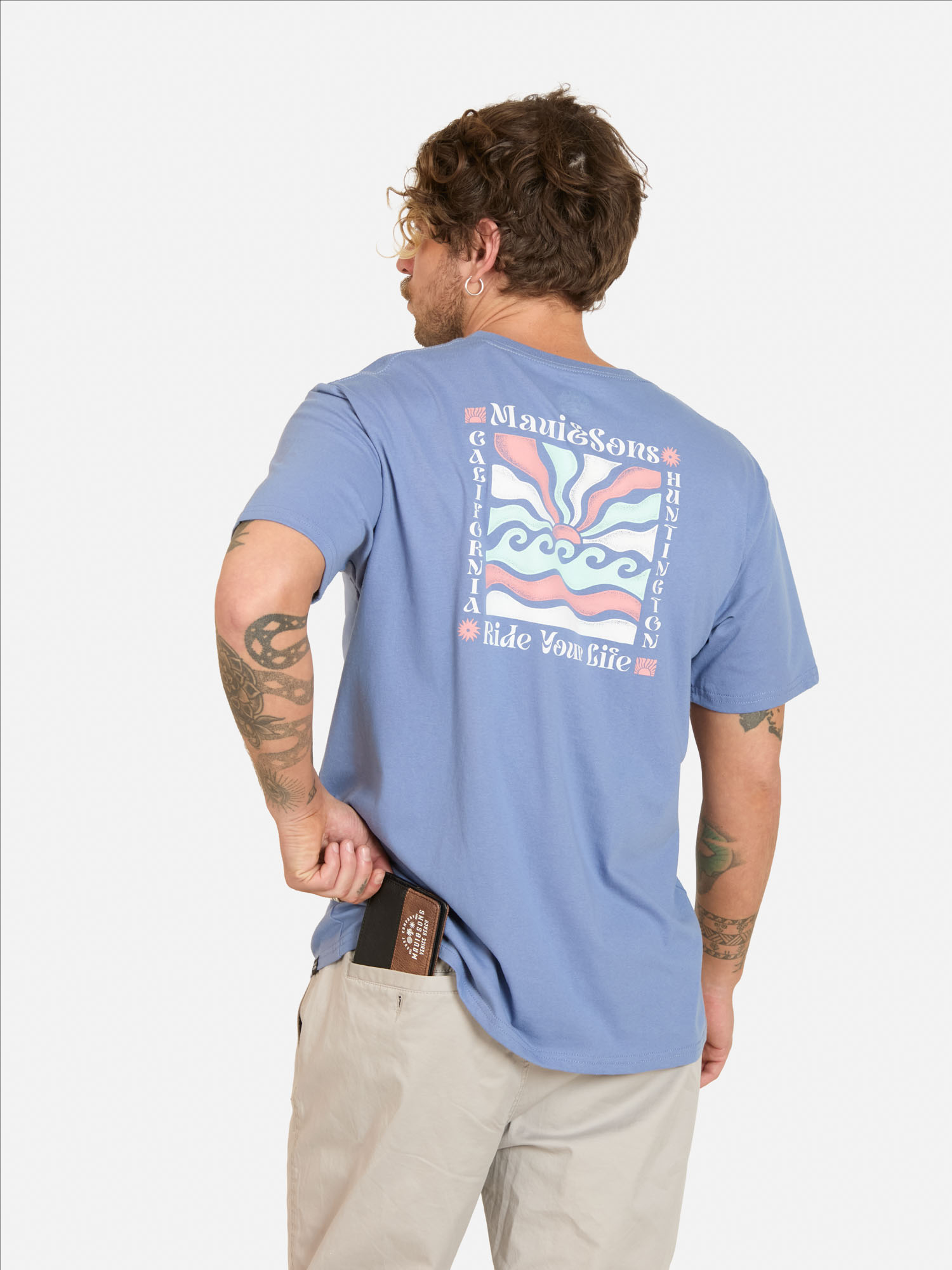 PACK POLERA CINTURON LIAU MORADO HOMBRE MAUI AND SONS - 2
