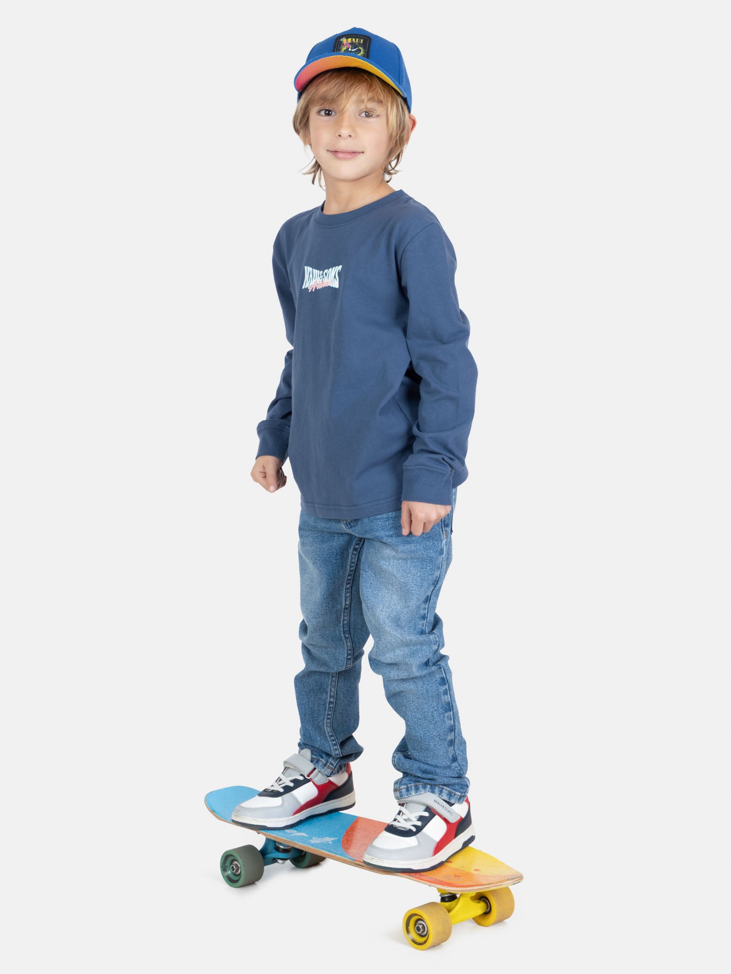 POLERA ML SHARKY CELESTE INFANTIL MAUI AND SONS - 4