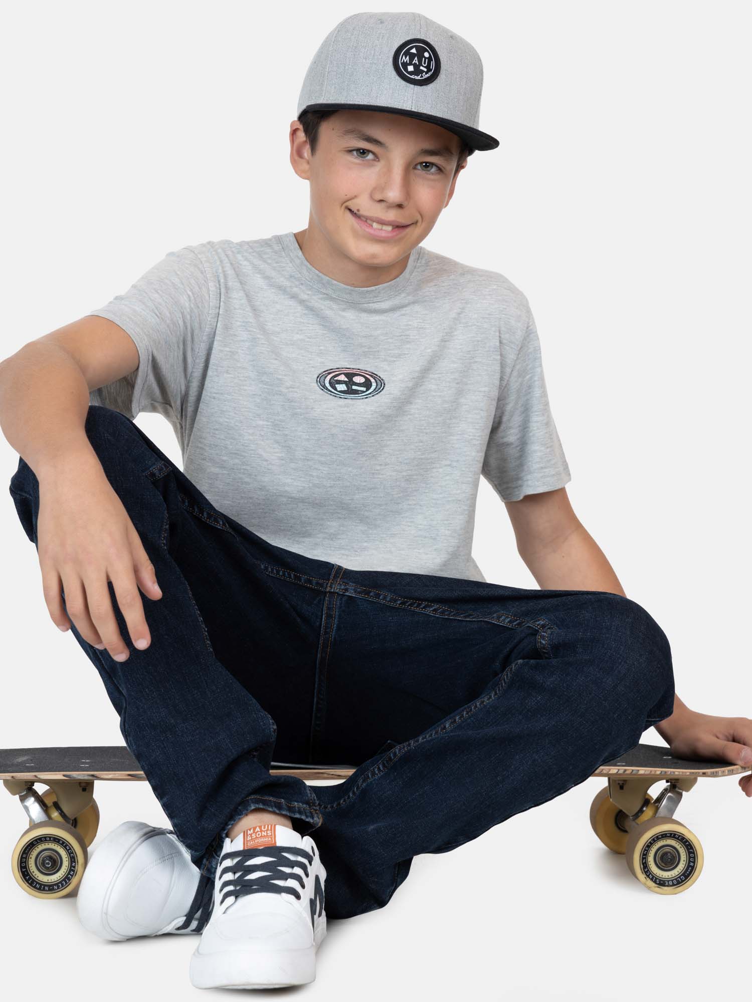 POLERA MC SUNRIDER GRIS INFANTIL MAUI AND SONS - 4