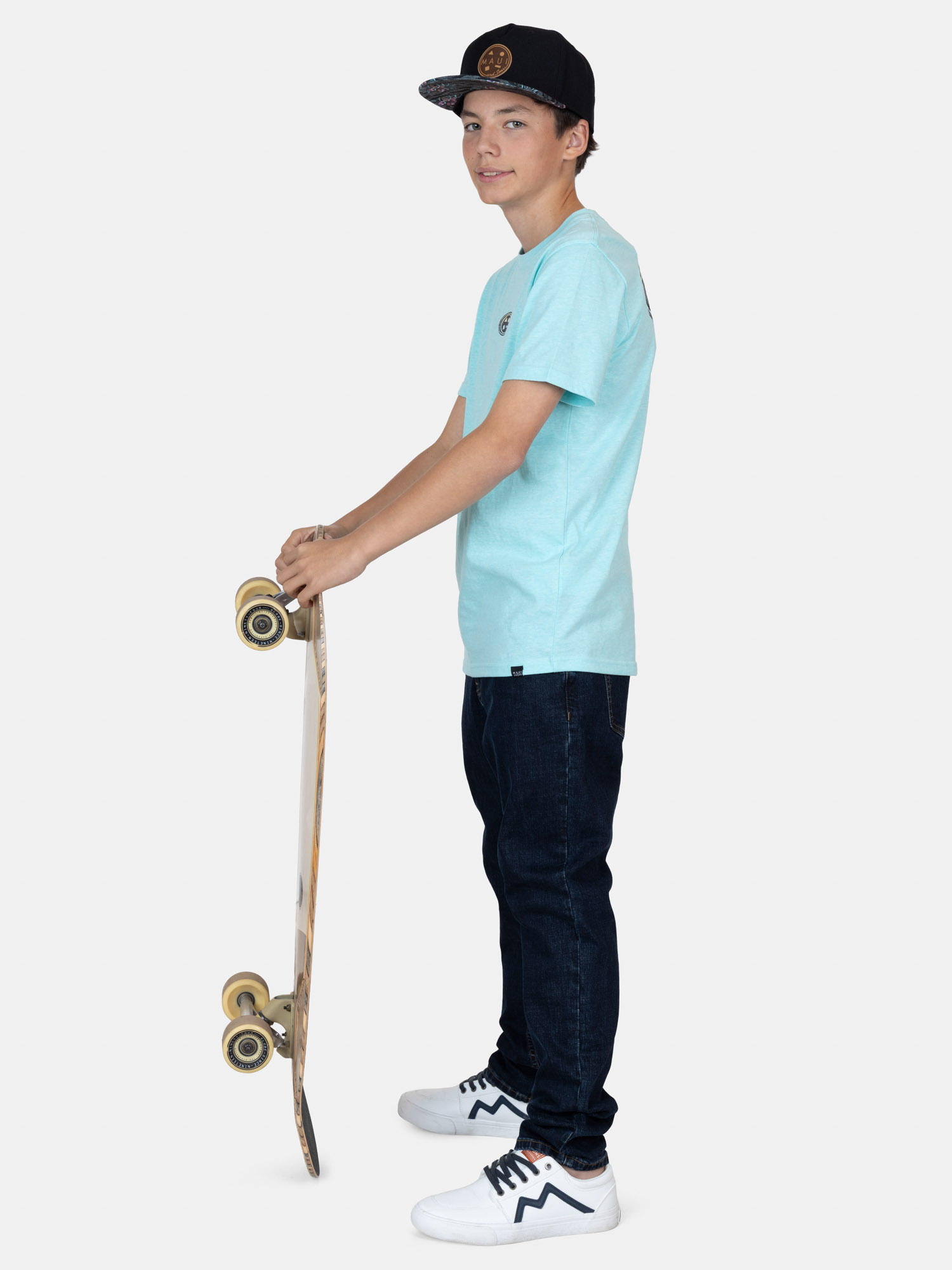 POLERA MC SUNRIDER CELESTE INFANTIL MAUI AND SONS - 4