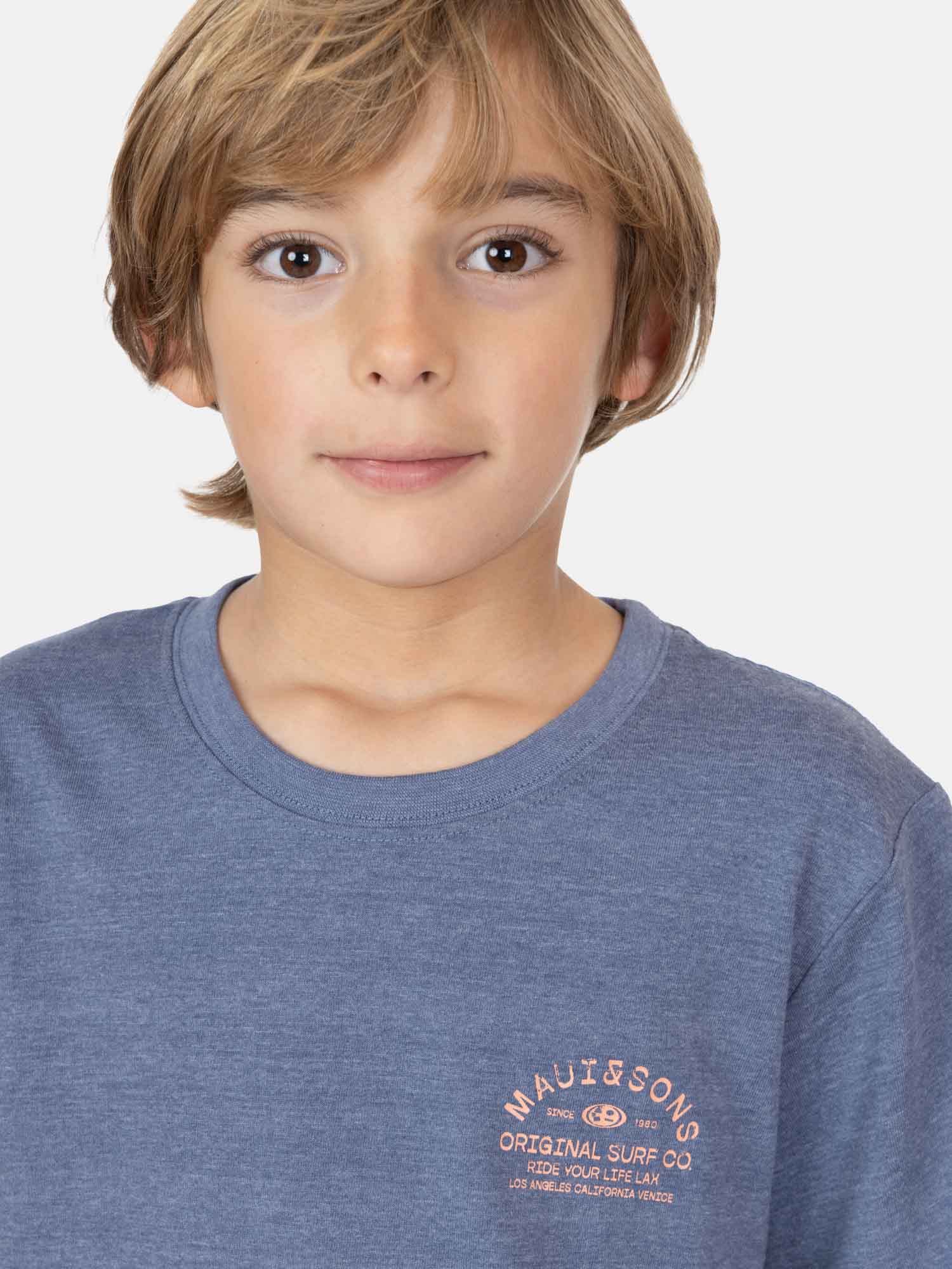 POLERA MC SALITRE AZUL INFANTIL MAUI AND SONS - 3
