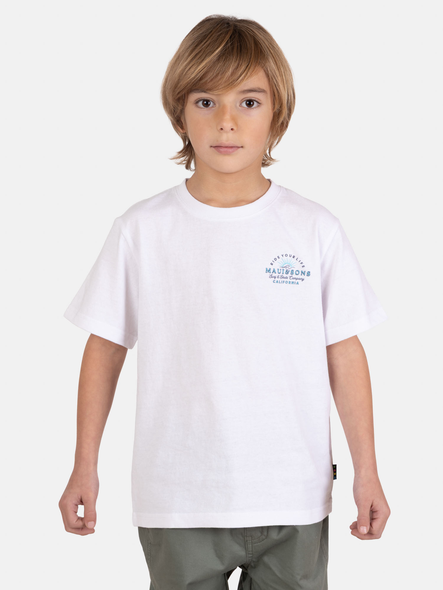 POLERA MC HELIOX BLANCO INFANTIL MAUI AND SONS - 1