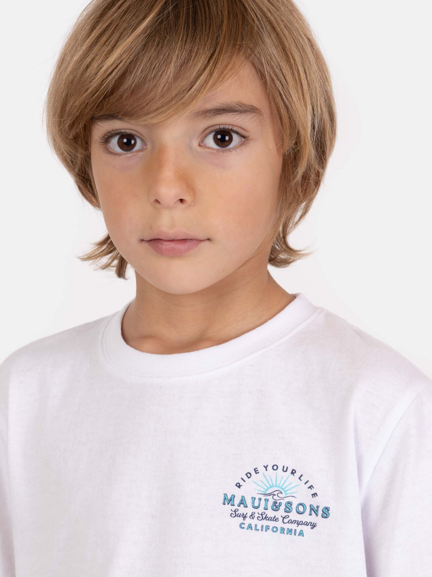 POLERA MC HELIOX BLANCO INFANTIL MAUI AND SONS - 3