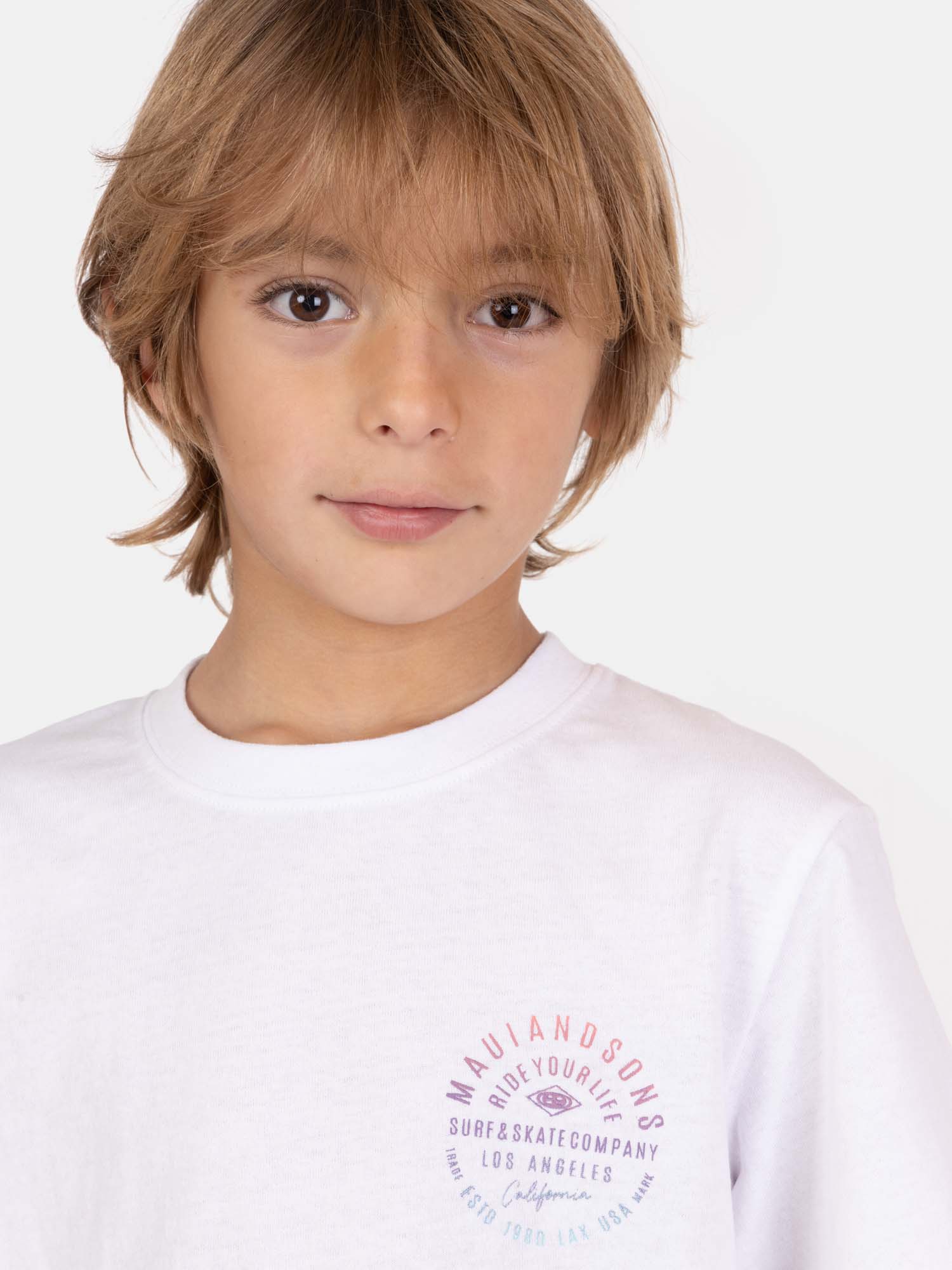 POLERA MC AQUABLAST BLANCO INFANTIL MAUI AND SONS - 3