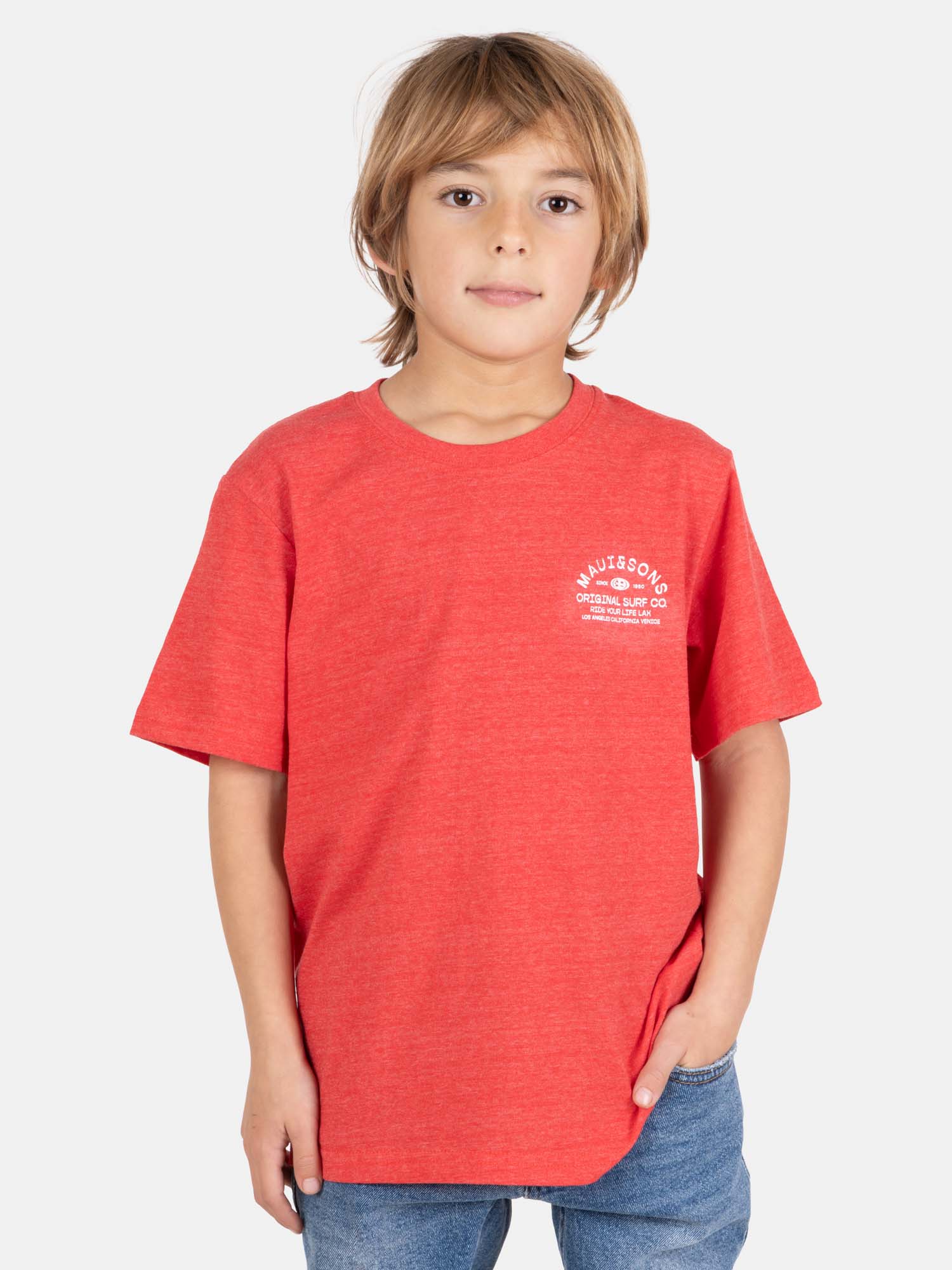 POLERA MC SALITRE ROJO INFANTIL MAUI AND SONS - 1