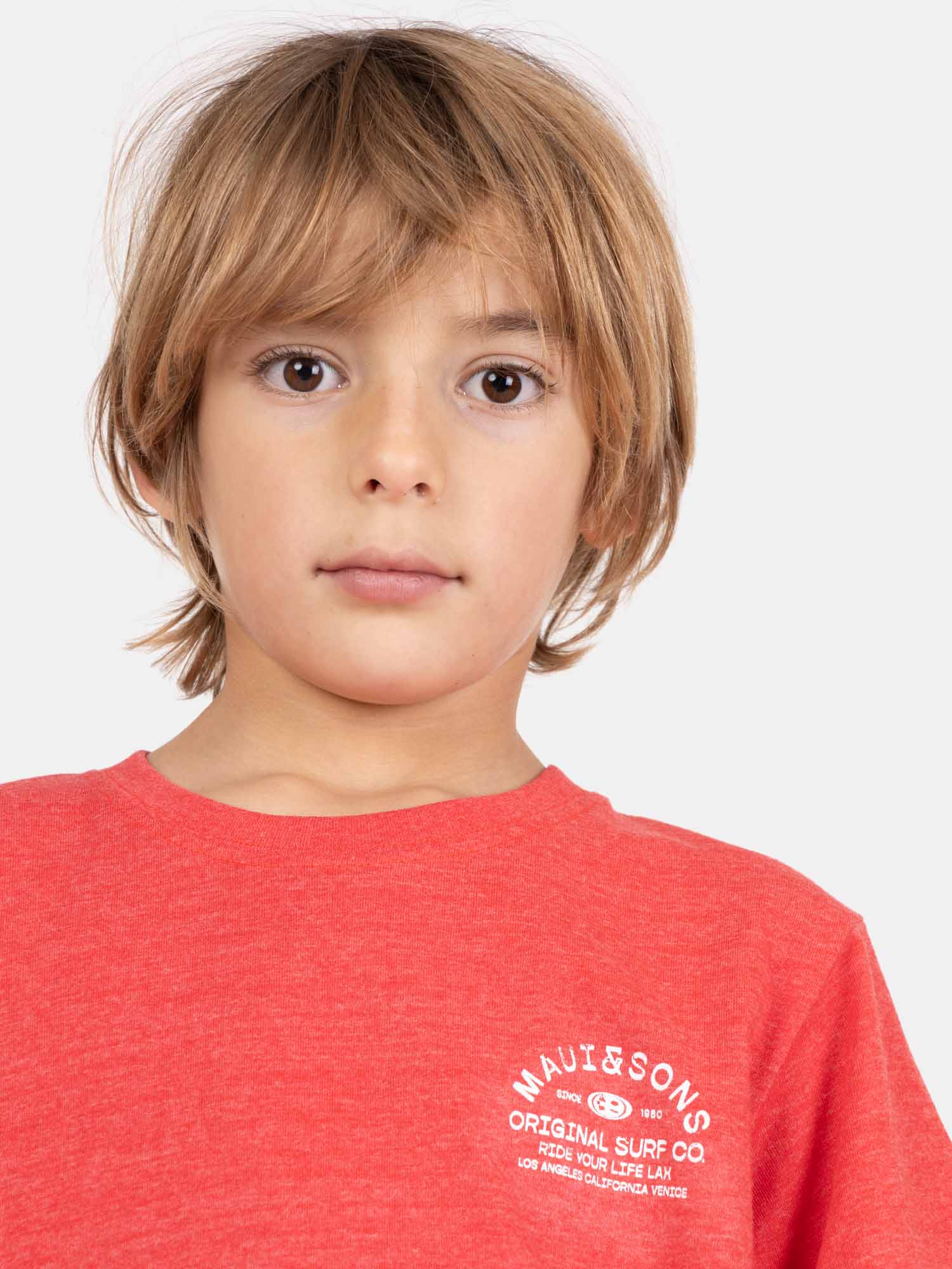 POLERA MC SALITRE ROJO INFANTIL MAUI AND SONS - 3