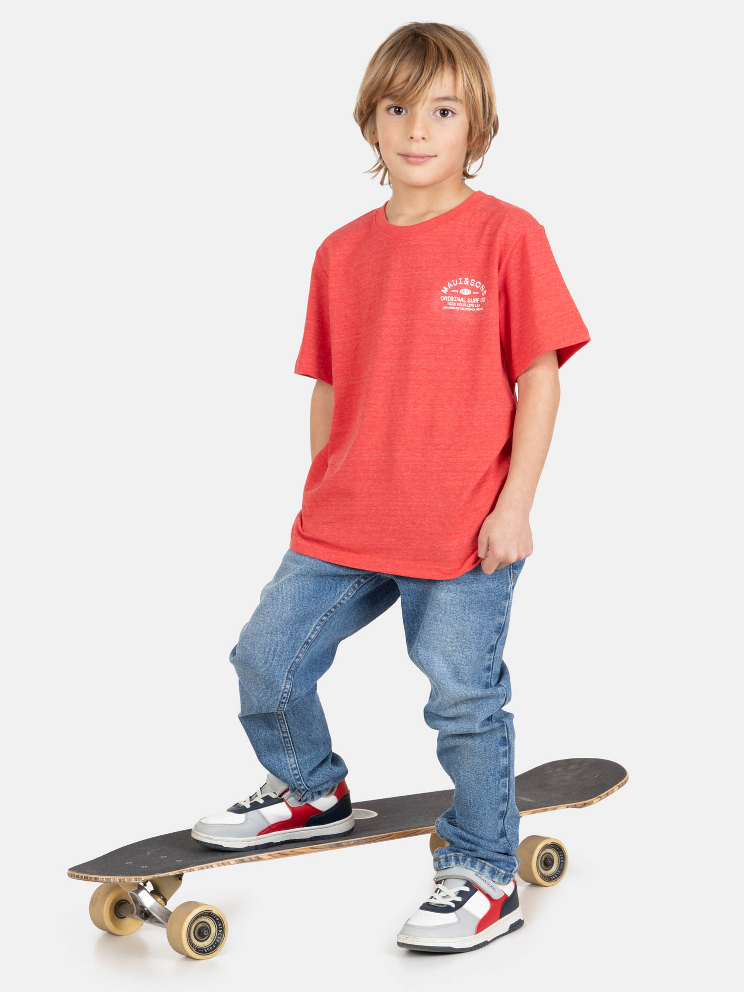 POLERA MC SALITRE ROJO INFANTIL MAUI AND SONS - 4